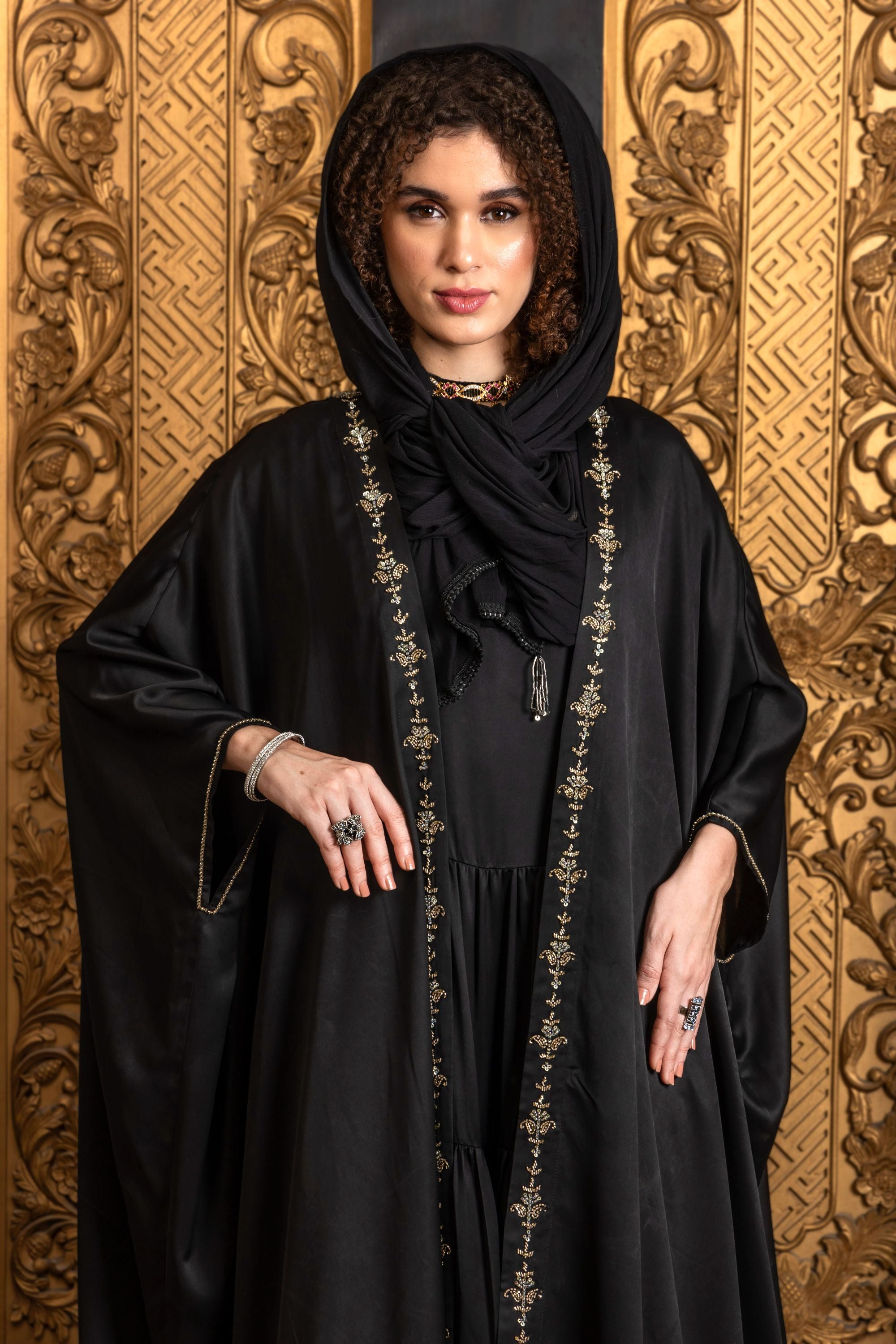 Alizah Embroidered Abaya with Sheila