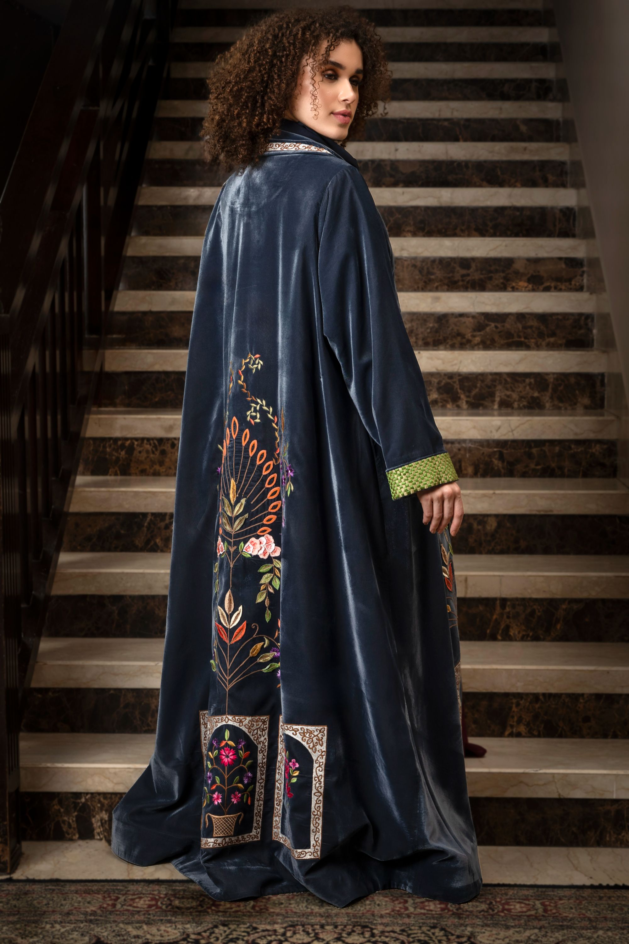 Dabrish Embroidered Abaya with Sheila