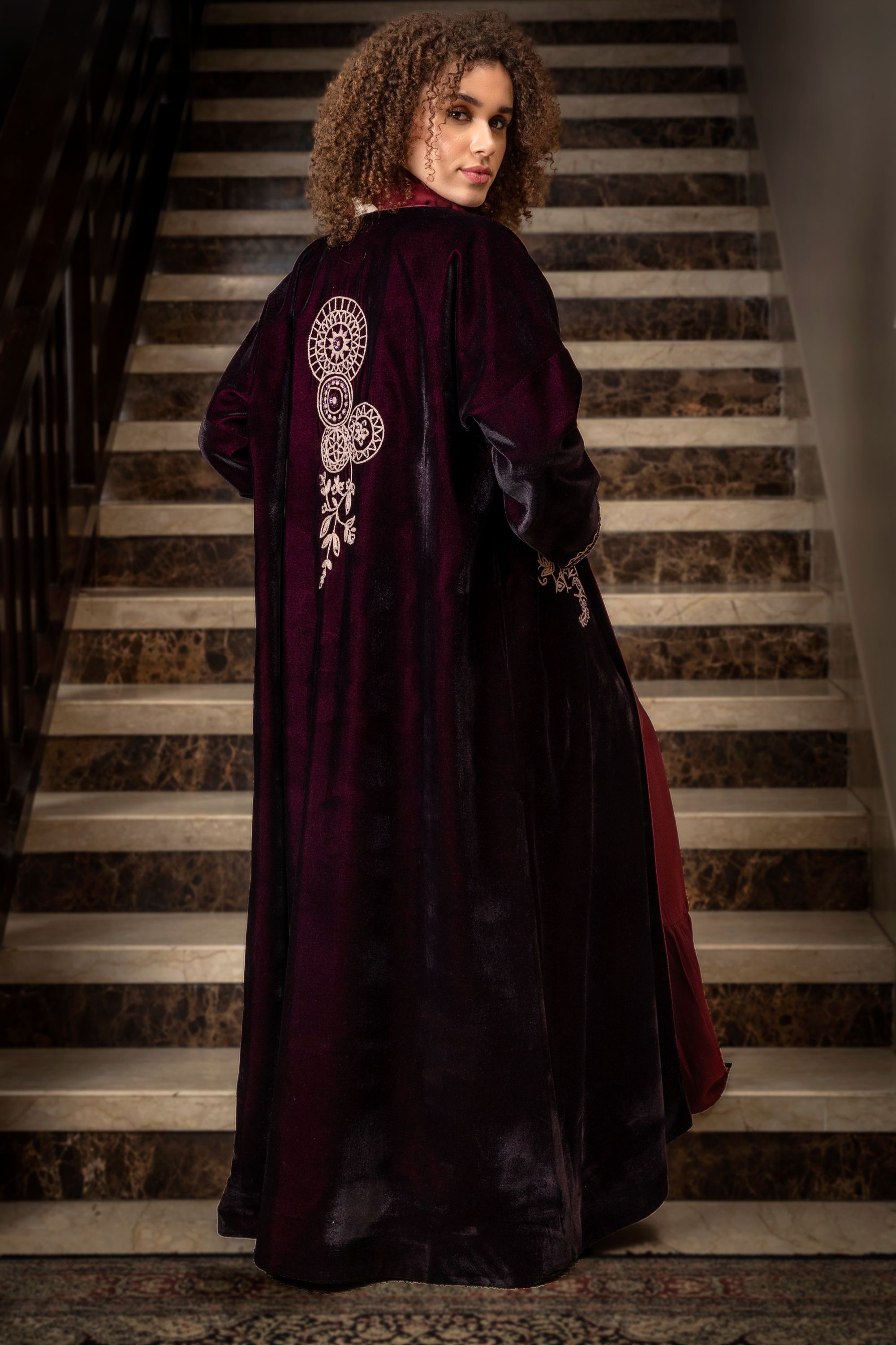 Esther Embroidered Abaya with Sheila