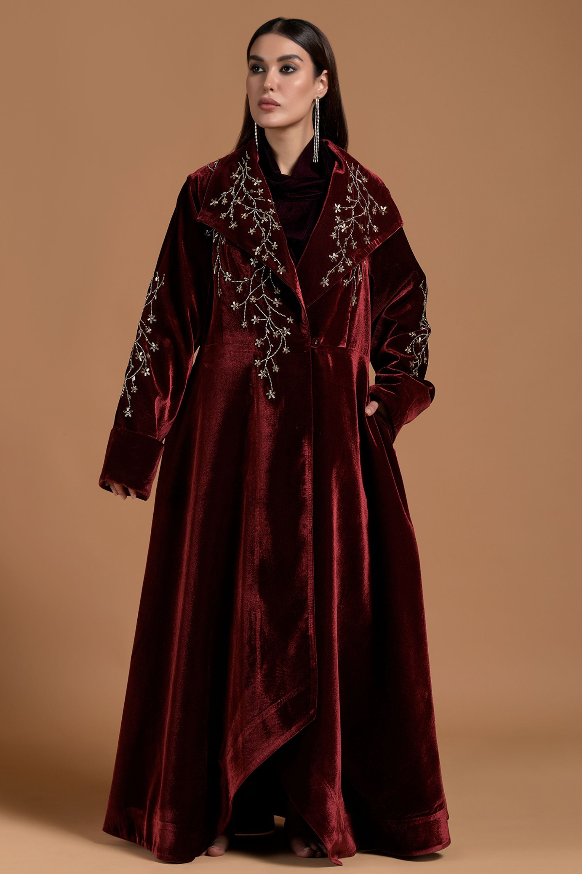 Mahira Embellished Bisht Abaya