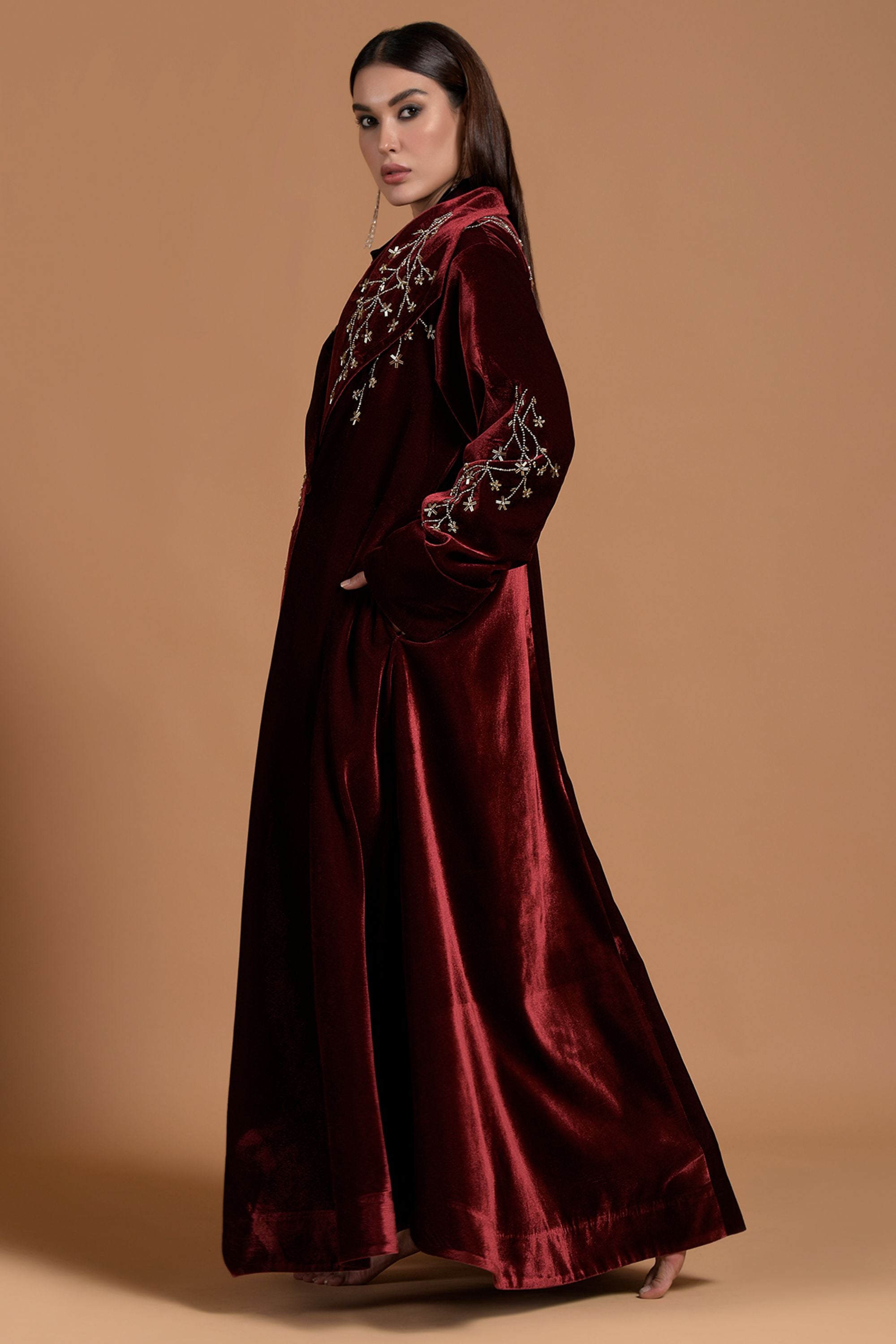 Mahira Embellished Bisht Abaya