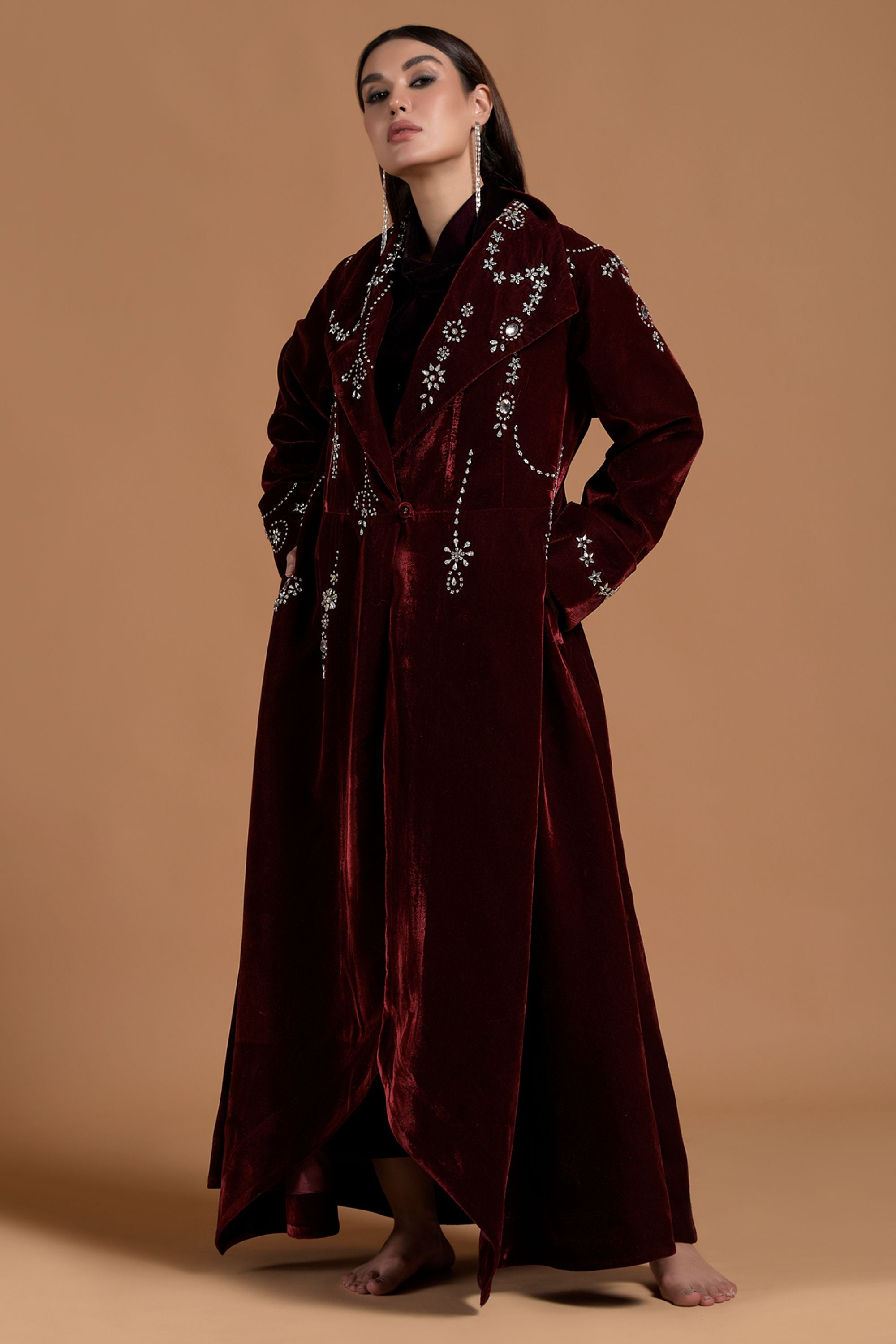 Aiza Embellished Bisht Abaya