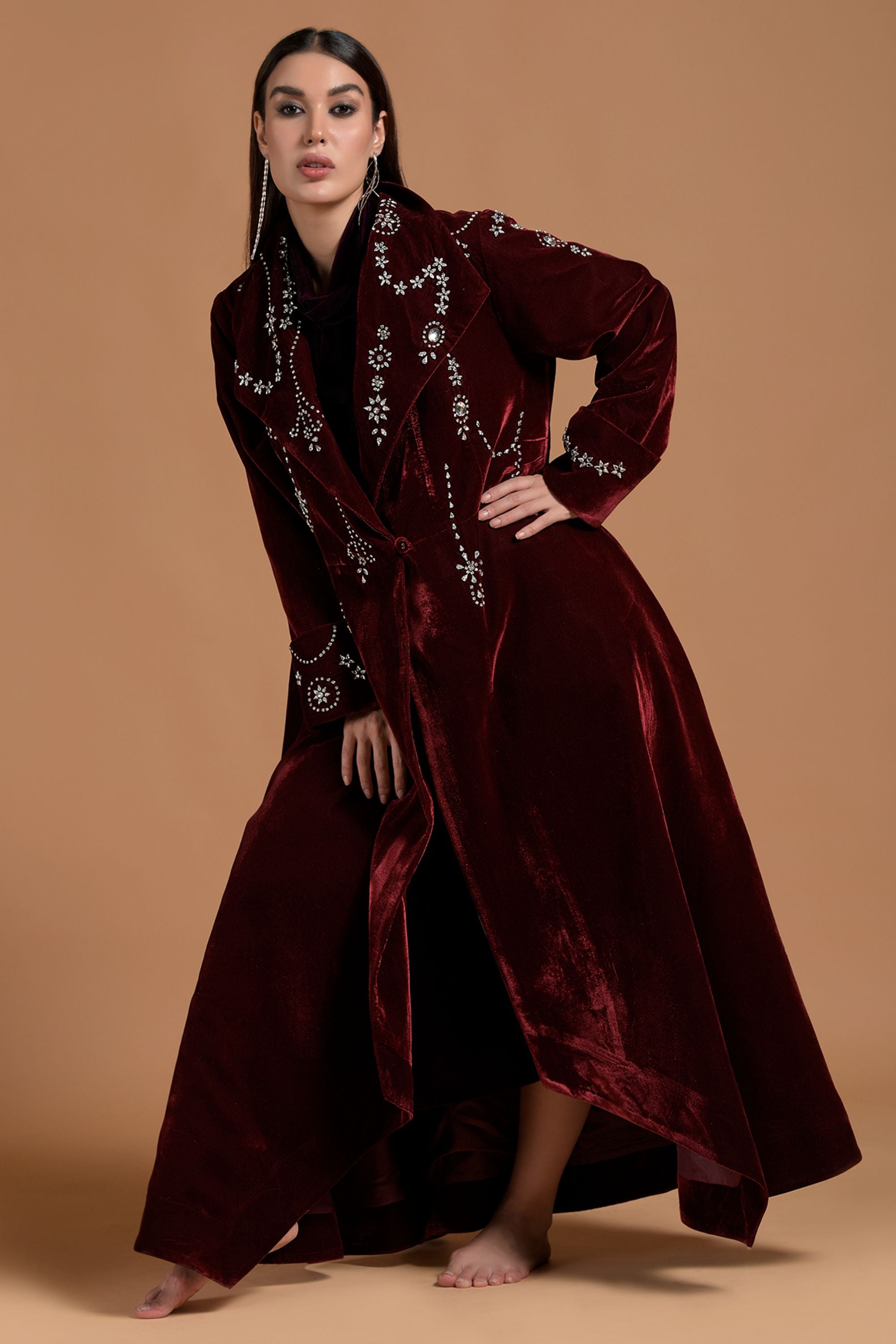 Aiza Embellished Bisht Abaya