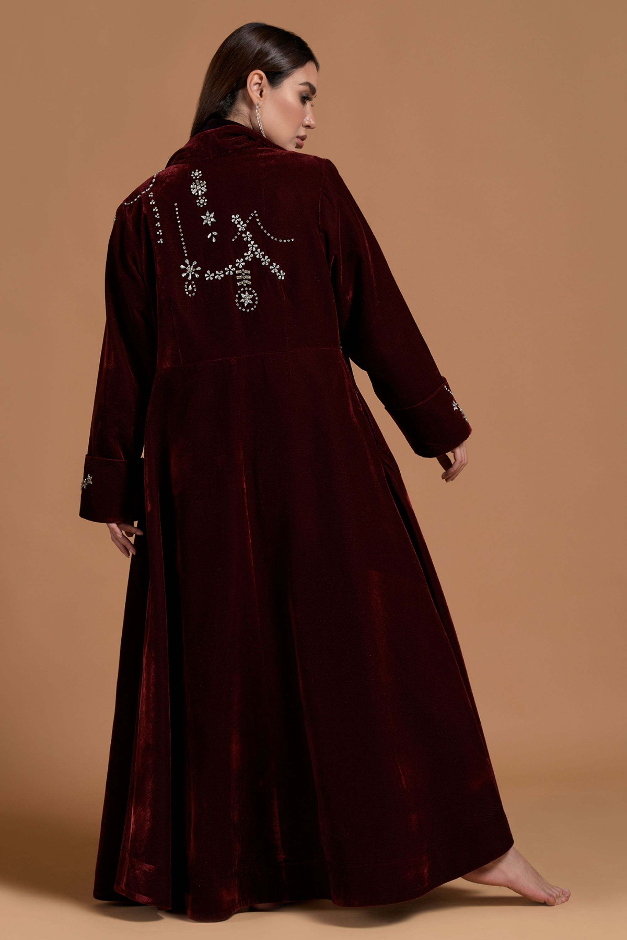 Aiza Embellished Bisht Abaya