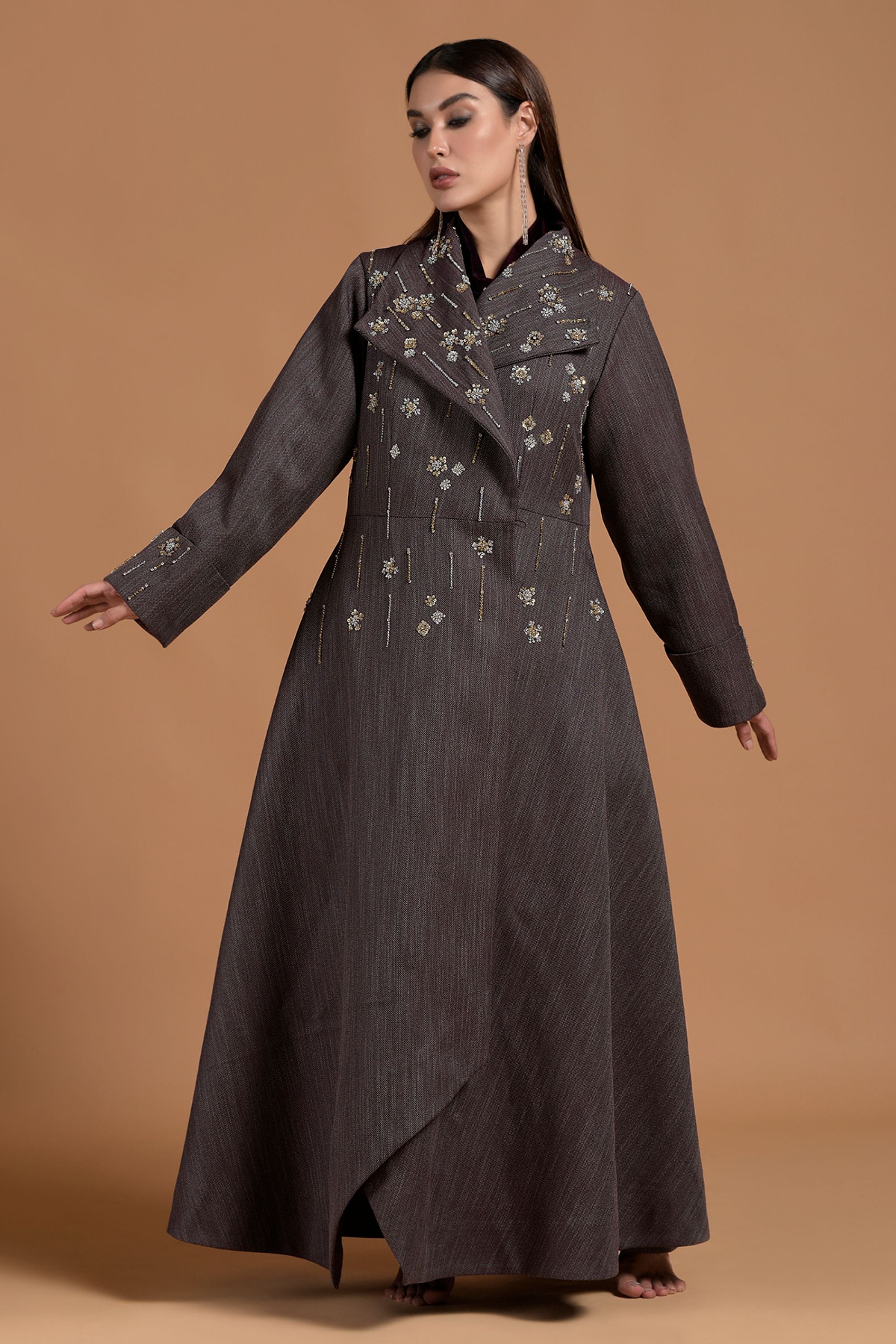 Sara Embellished Bisht Abaya