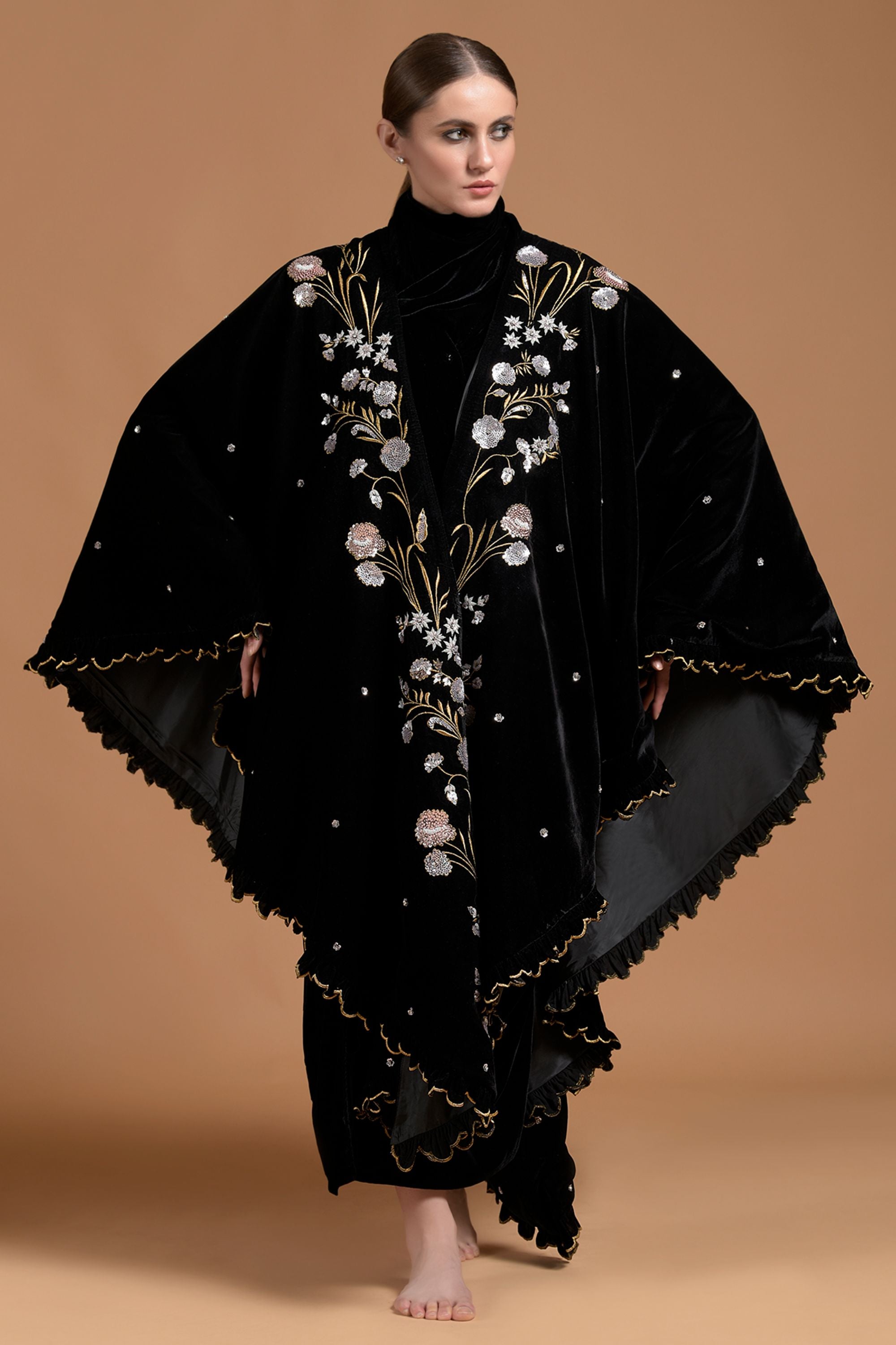 Rooh Embellished & Embroidered Cape