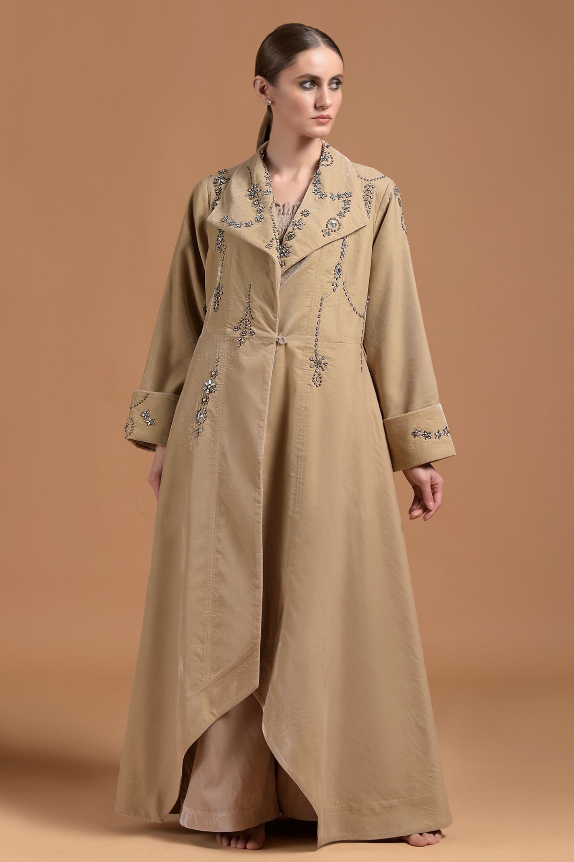 Nejma Embellished Bisht Abaya