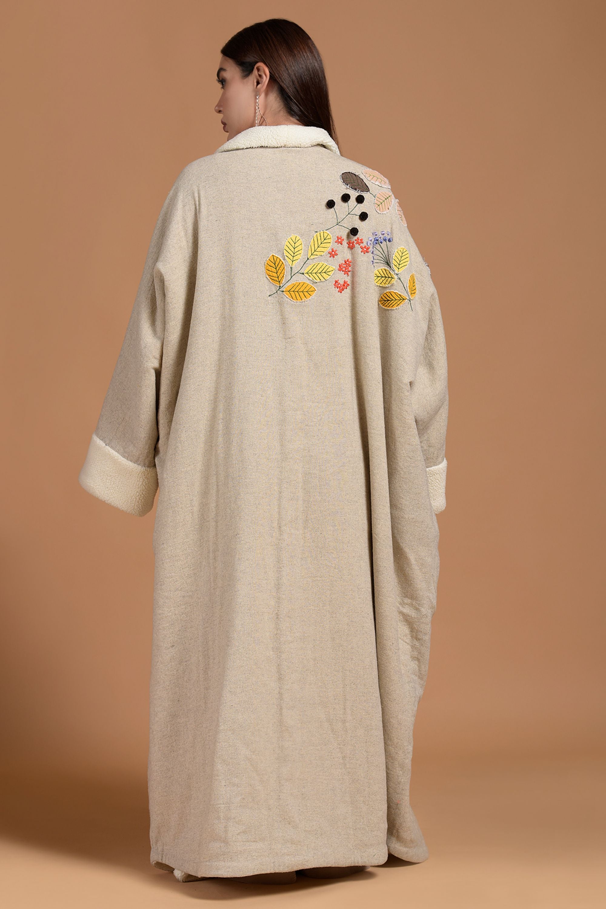 Nelofur Embroidered Abaya with Patch Work