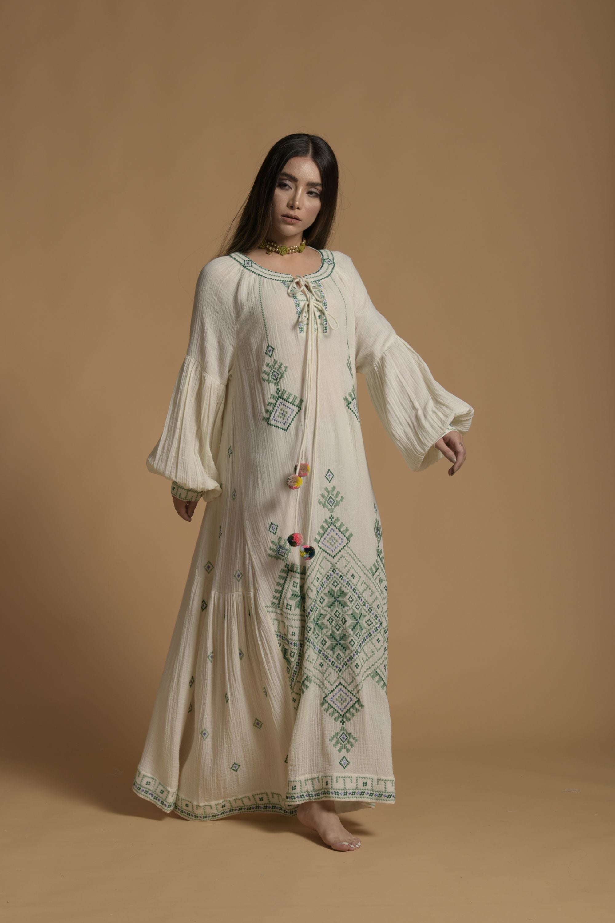 Nabila Embroidered Jalabiya