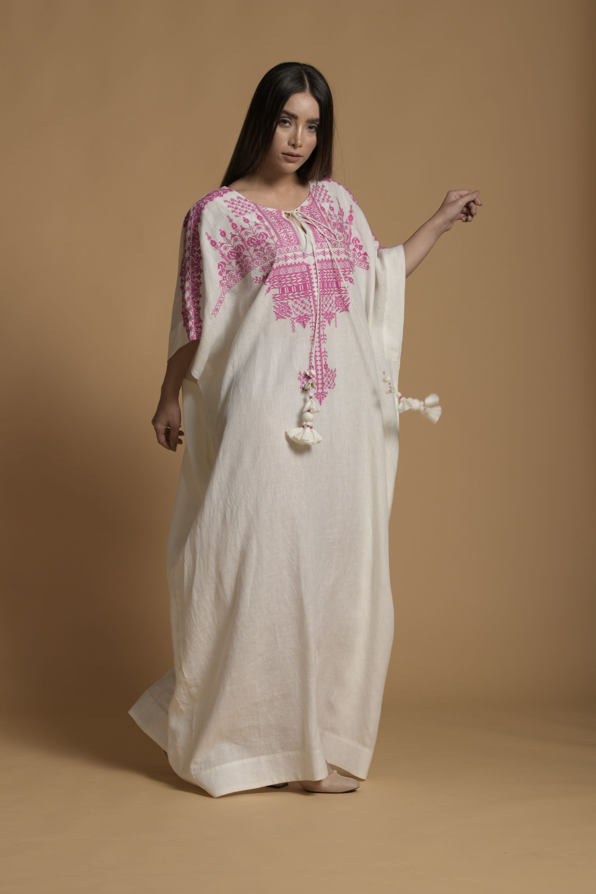 Nisha Embroidered Long Jalabiya