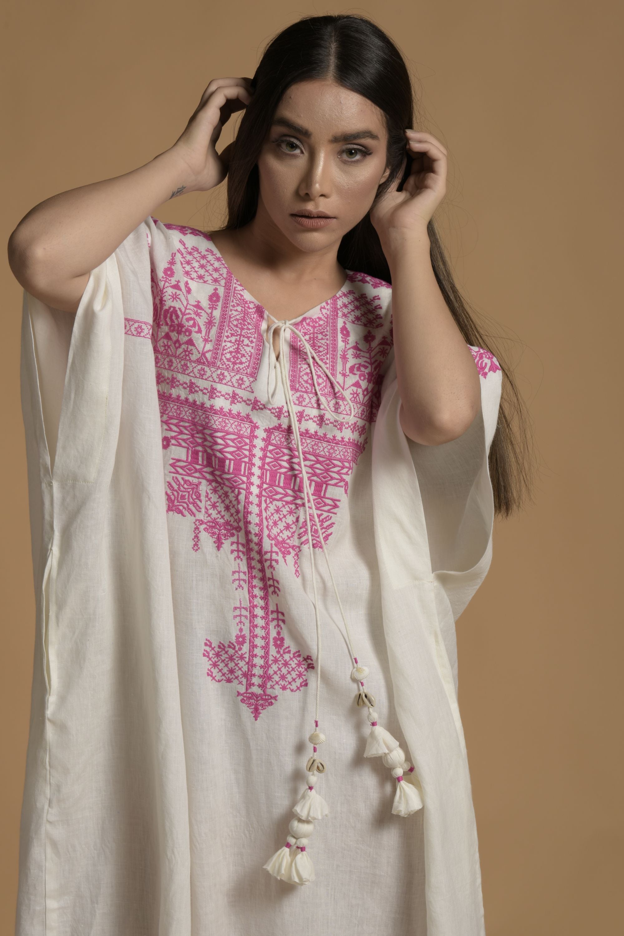 Nisha Embroidered Long Jalabiya