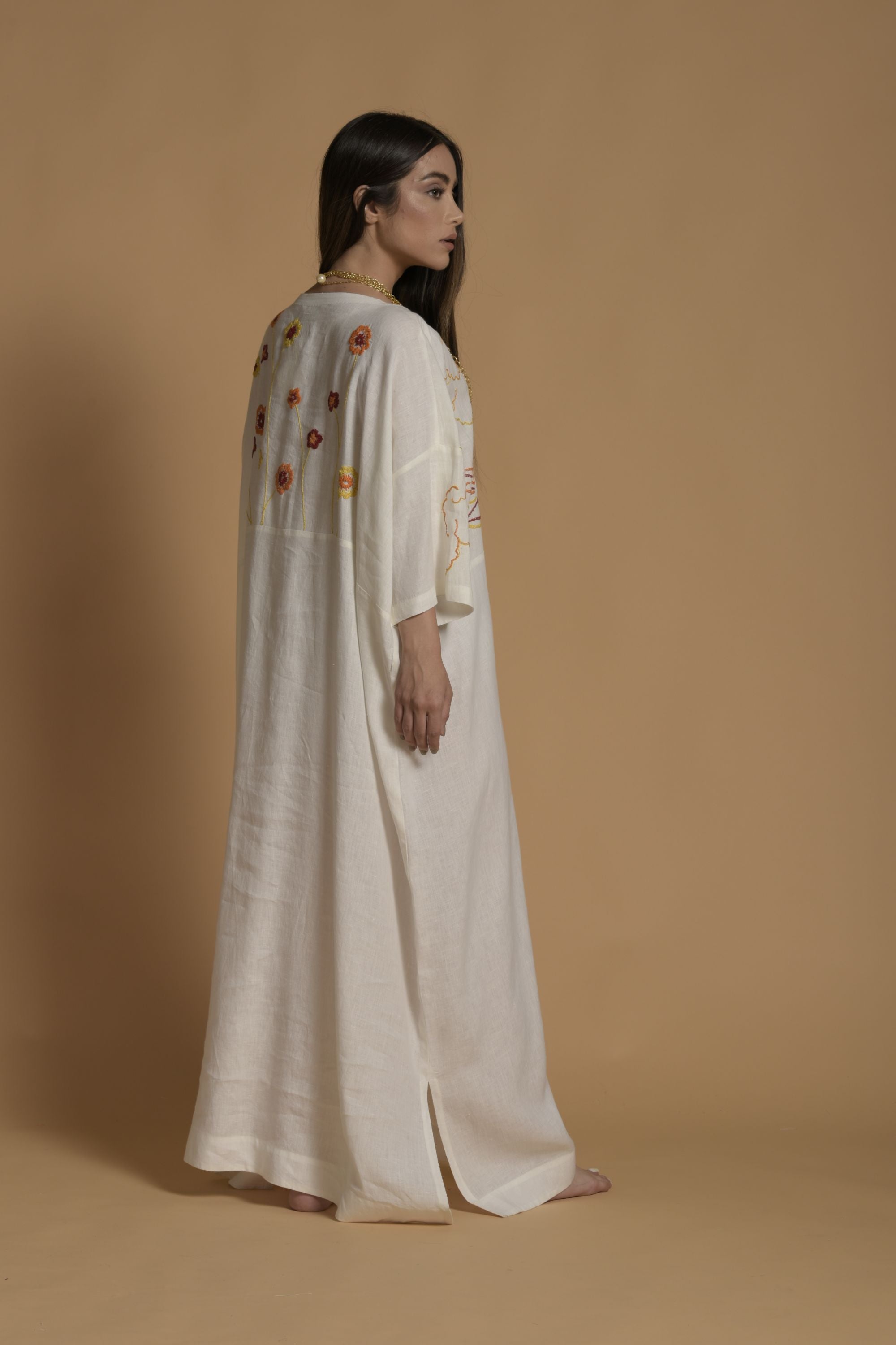 Wadia Embroidered Long Jalabiya