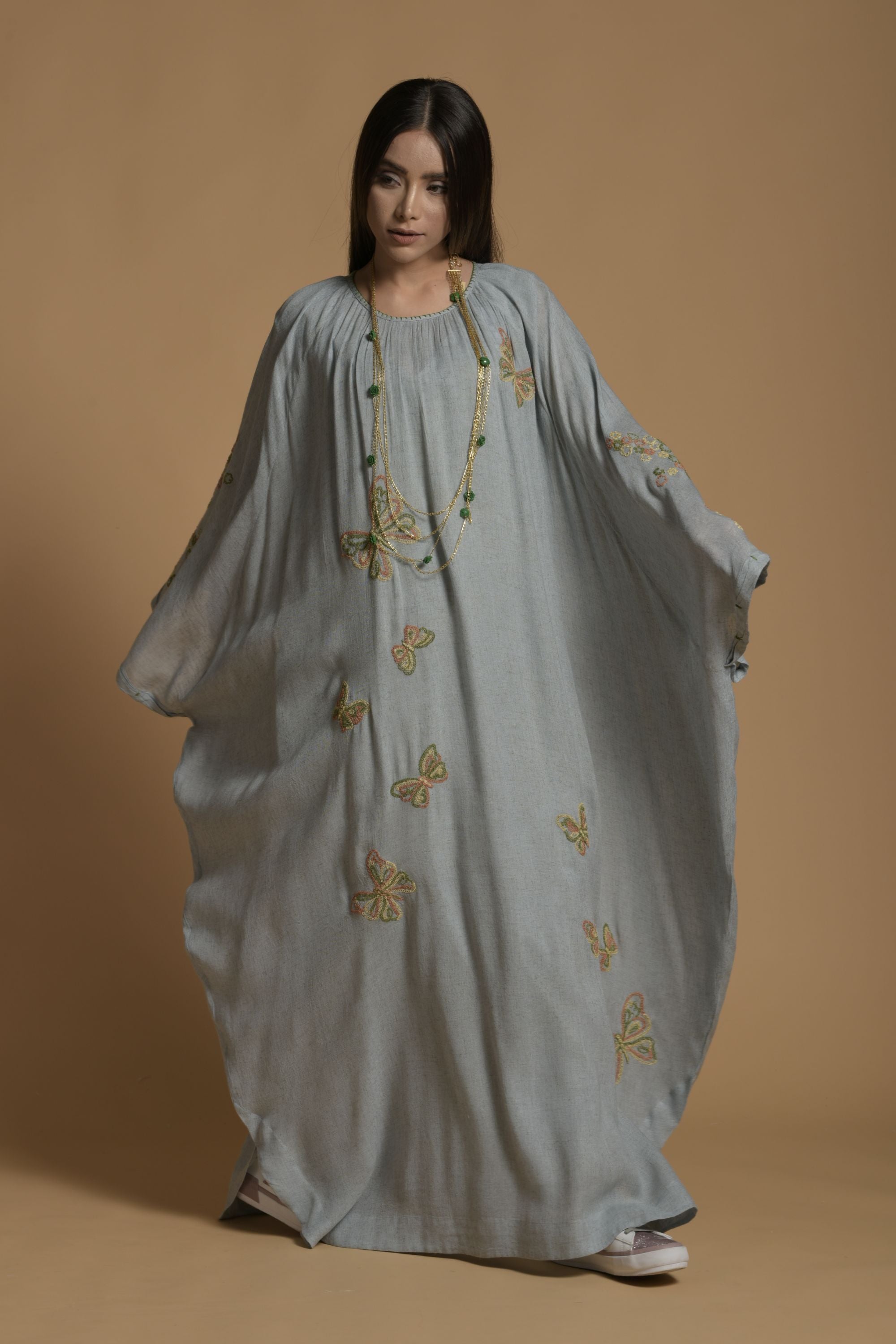 Parvana Embroidered Jalabiya with Inner Cotton Cami