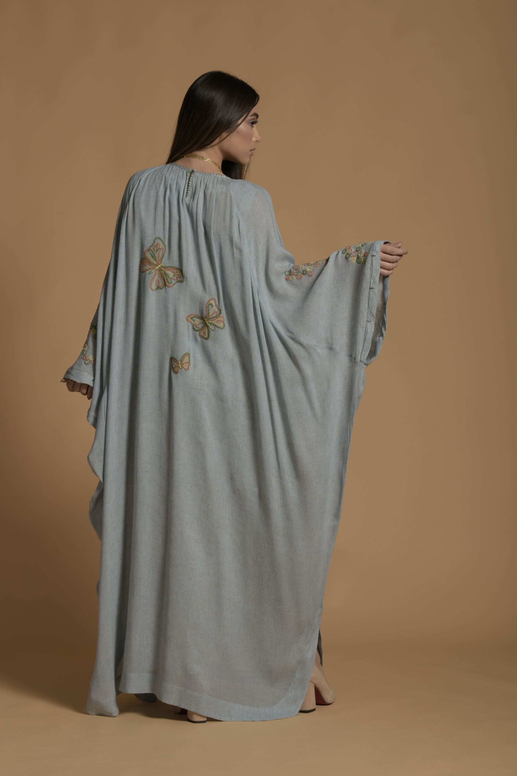 Parvana Embroidered Jalabiya with Inner Cotton Cami