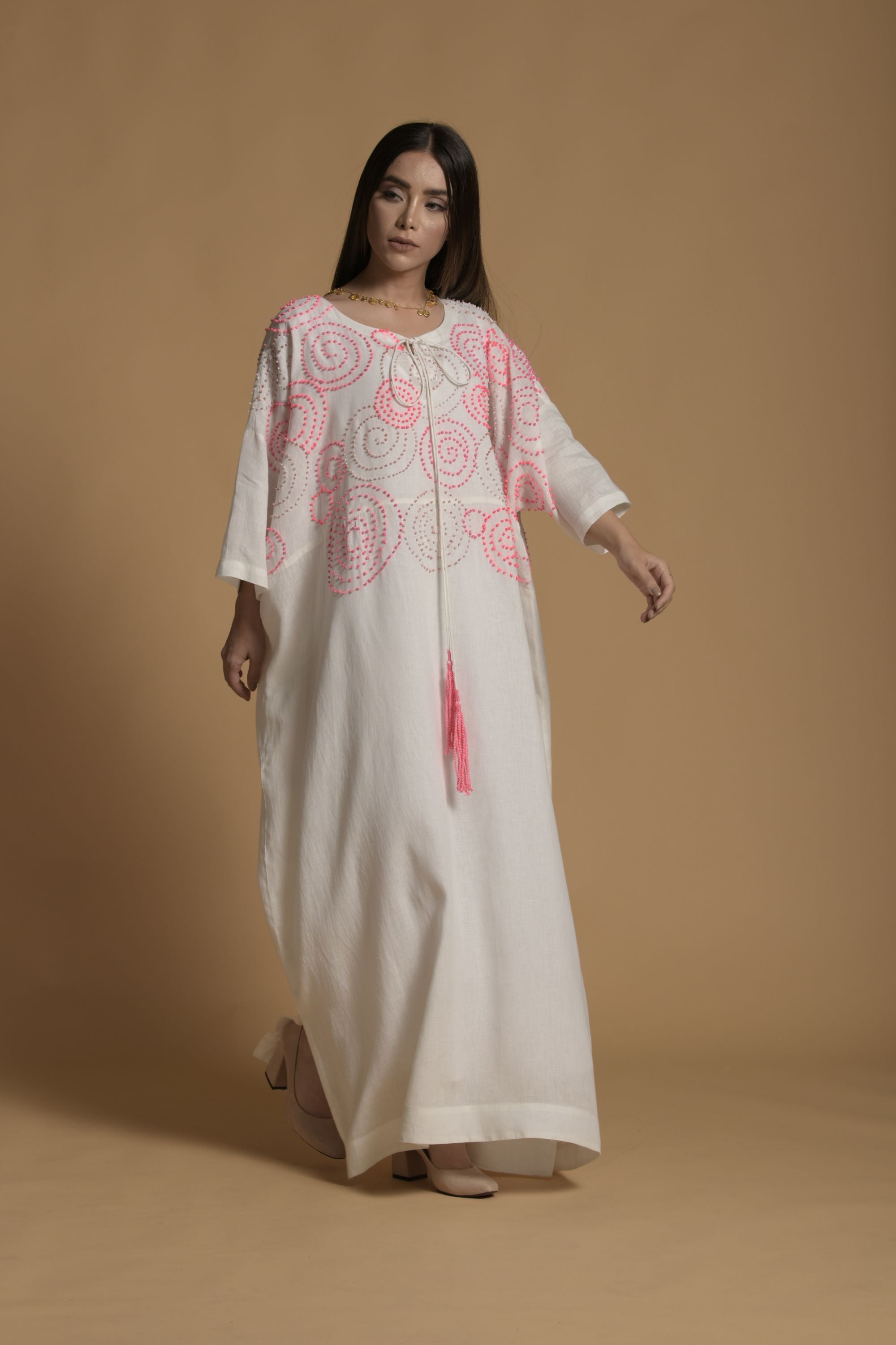 Nida Embroidered Long Jalabiya