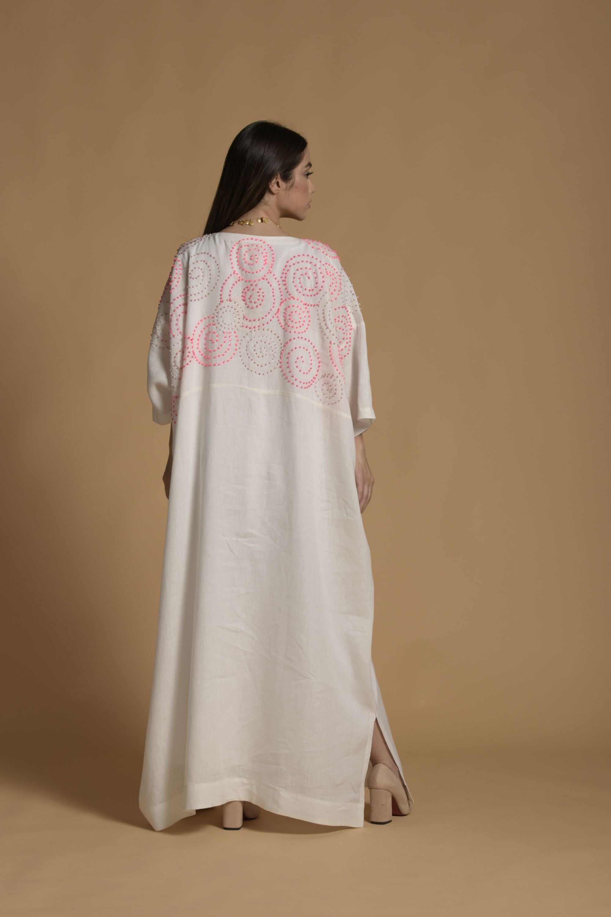 Nida Embroidered Long Jalabiya