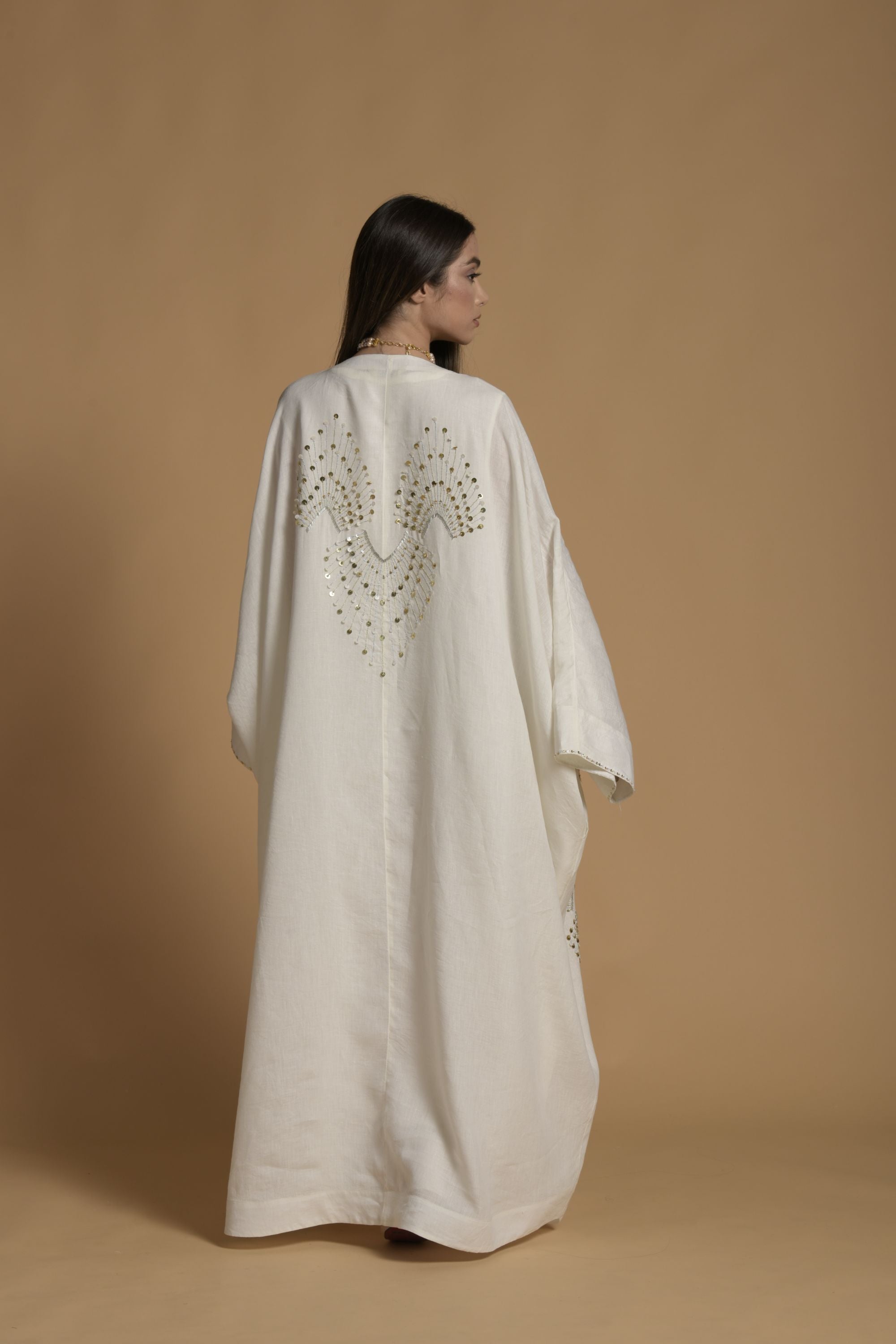 Anjum Embellished Abaya with Cotton Inner Dress