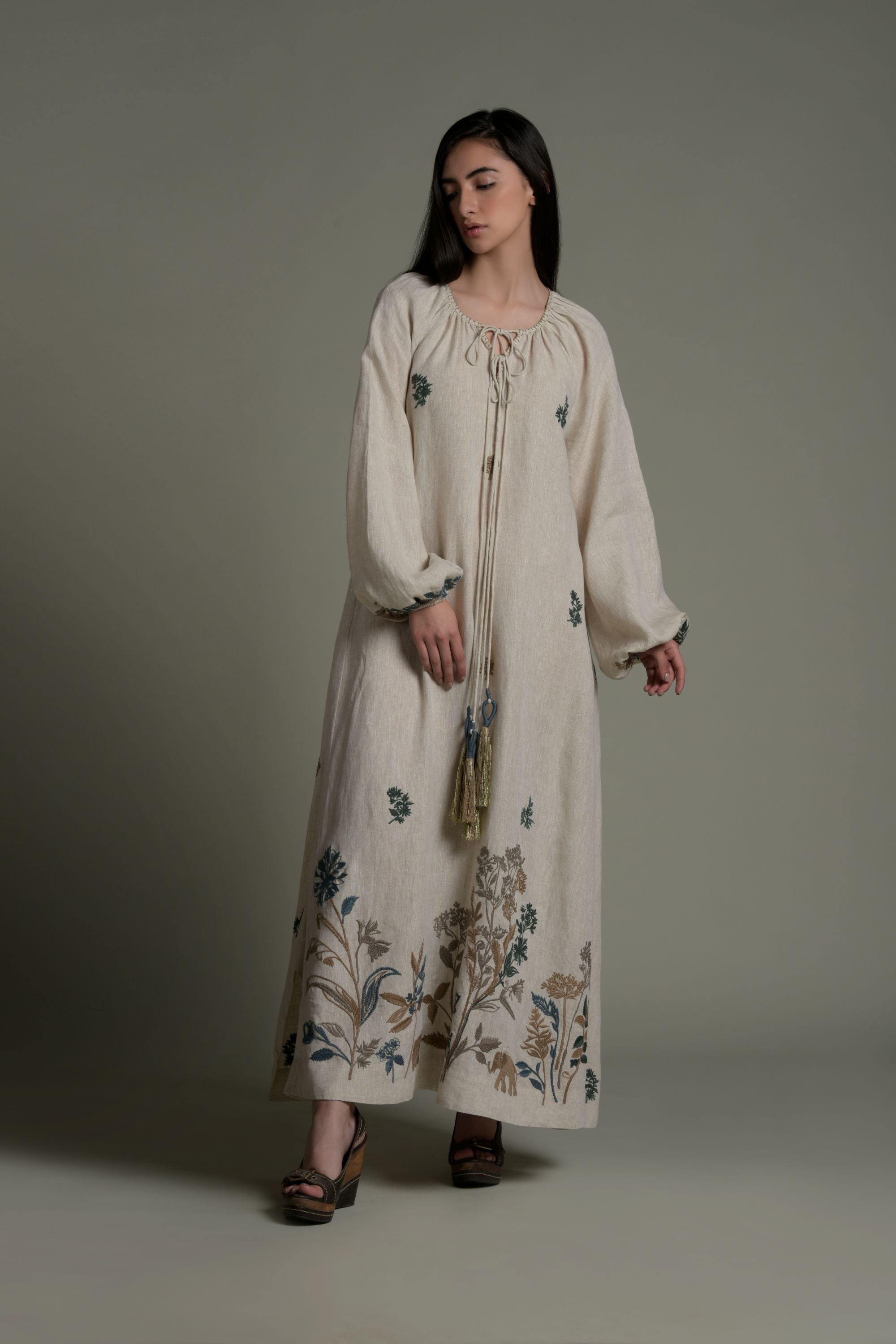 Parveen Embroidered Long Jalabiya