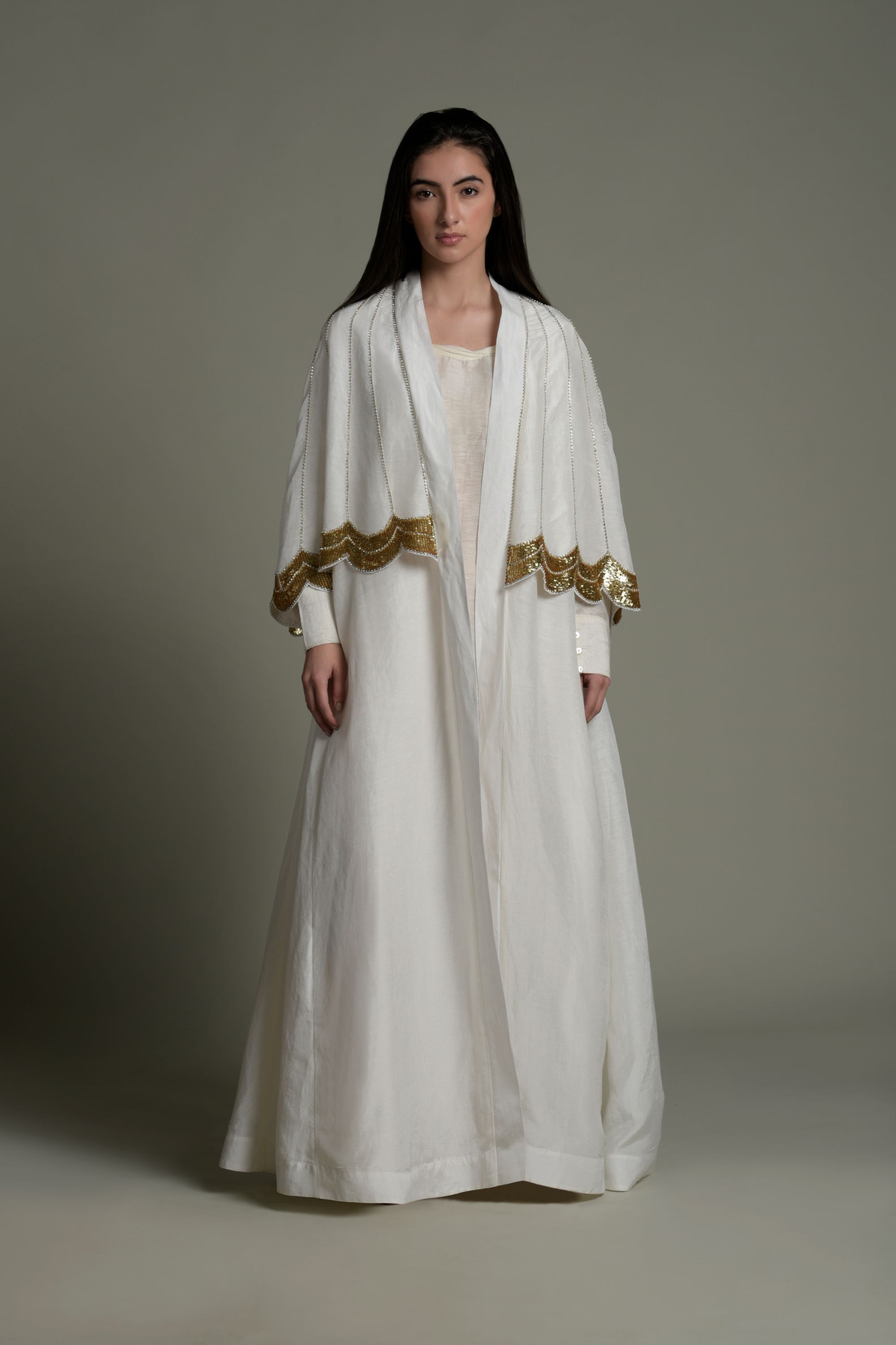 Samreen Embellished Cape with Inner Dress