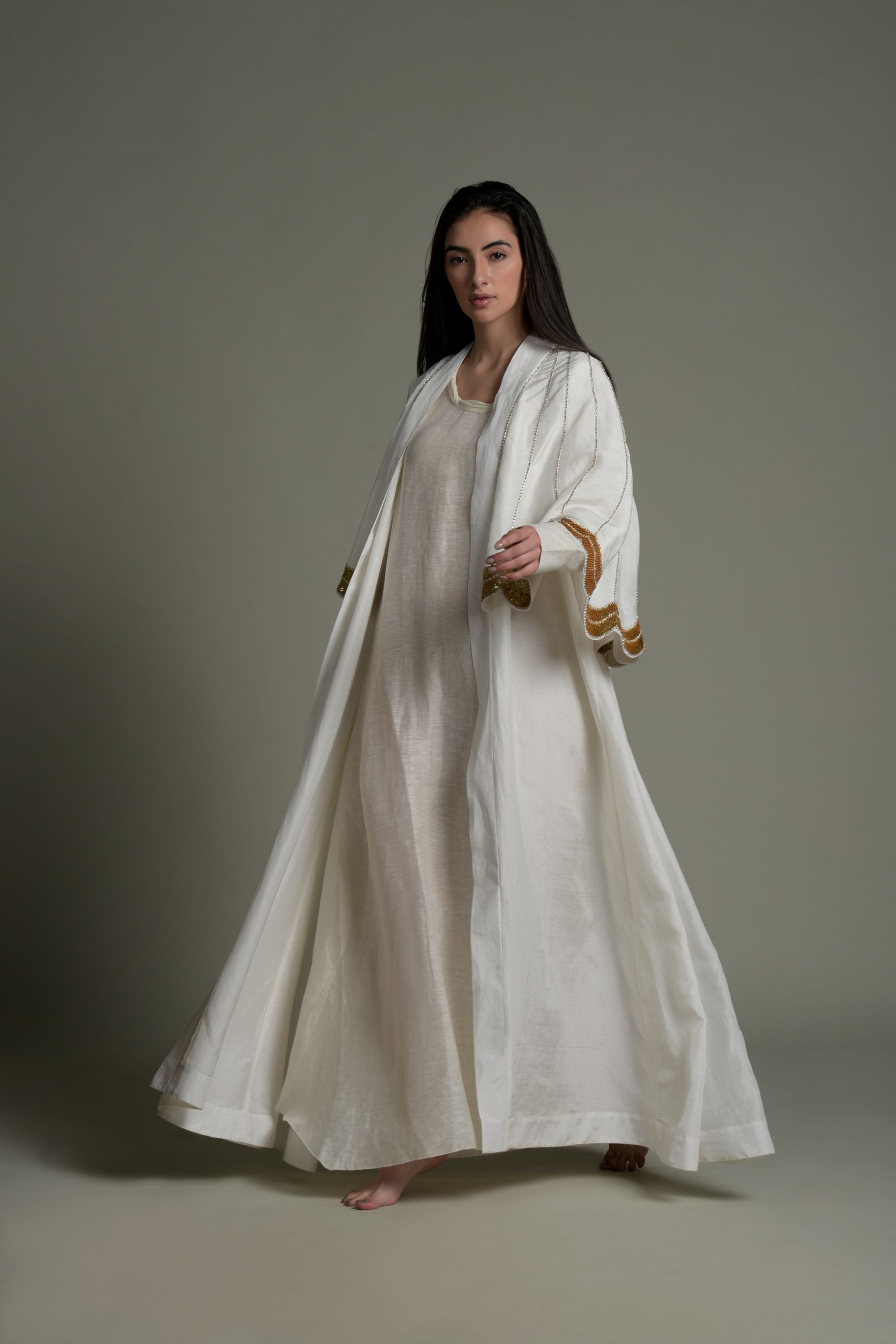 Samreen Embellished Cape with Inner Dress