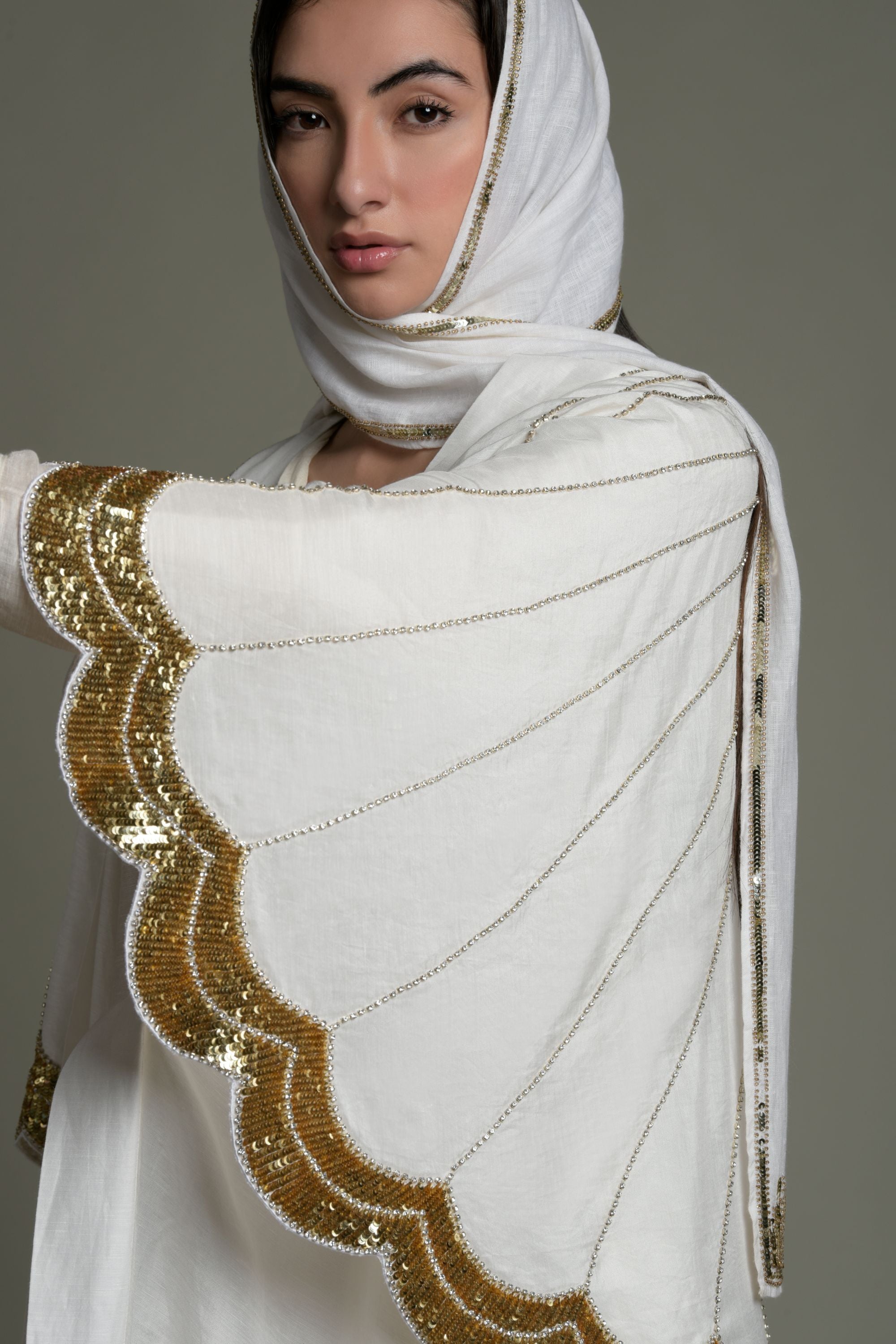 Samreen Embellished Cape with Inner Dress