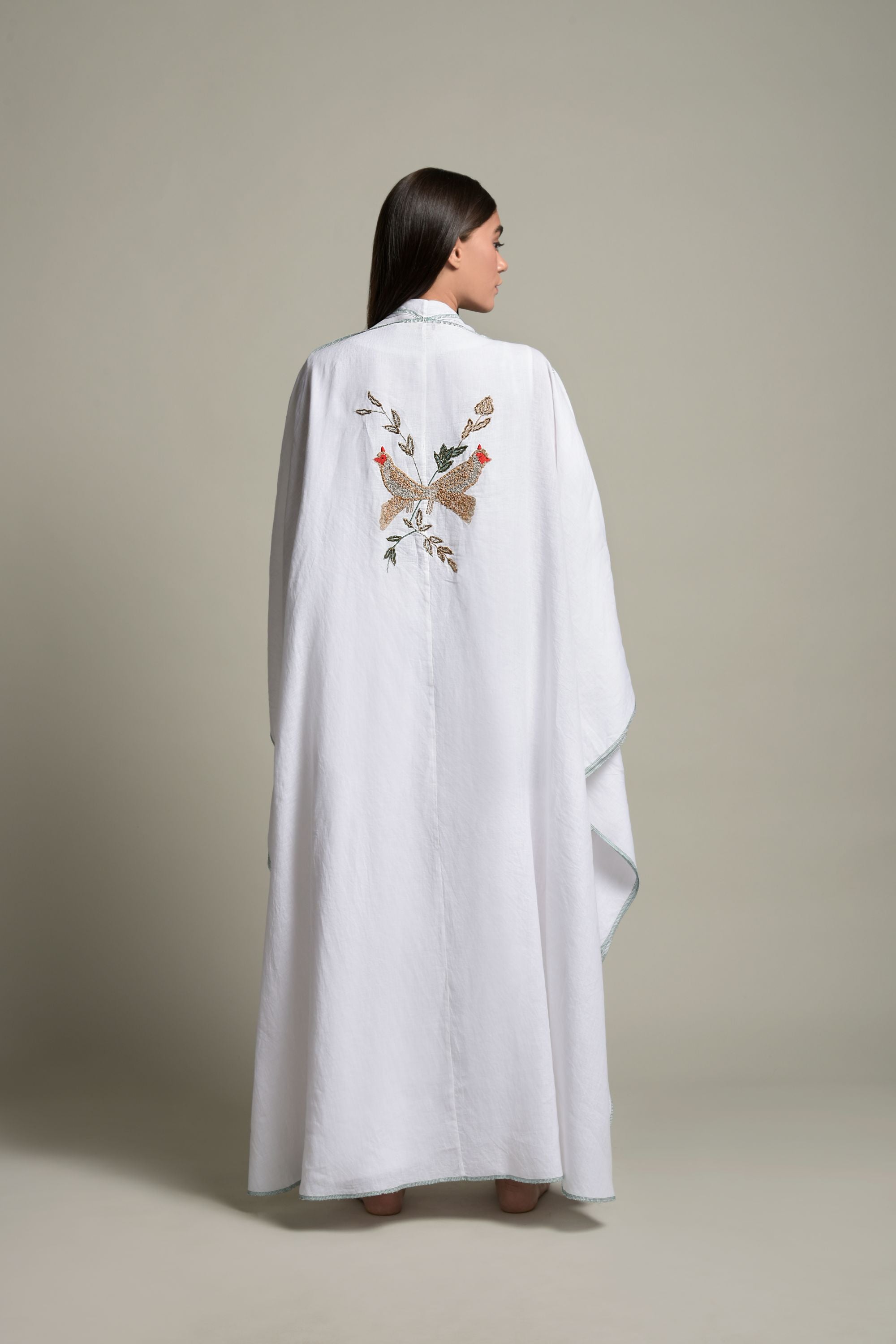 Dua Embroidered Abaya with Embellishment & Inner Cotton Dress