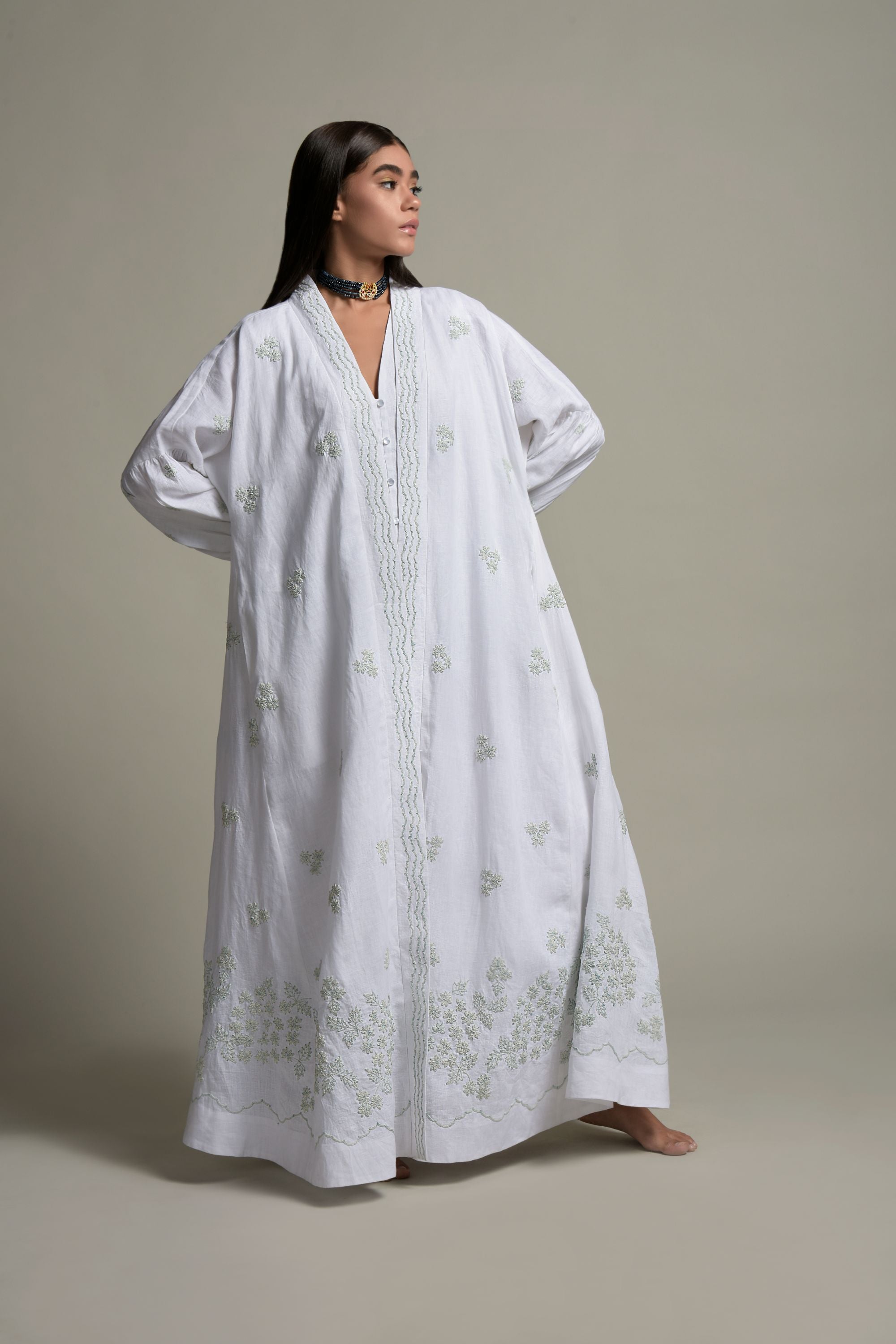 Hiba Embroidered Abaya