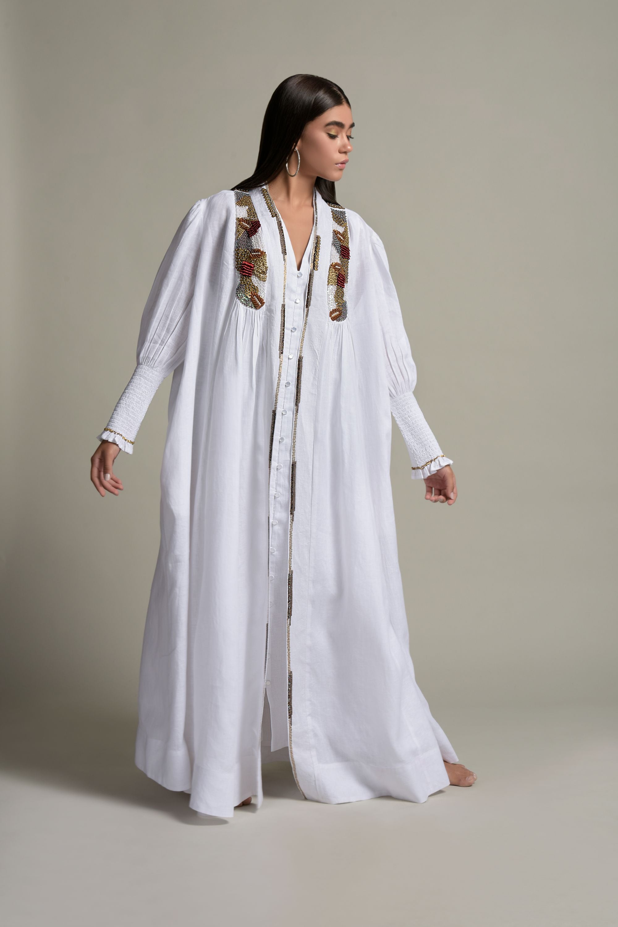 Daima Embellished Abaya & Inner Cotton Dress