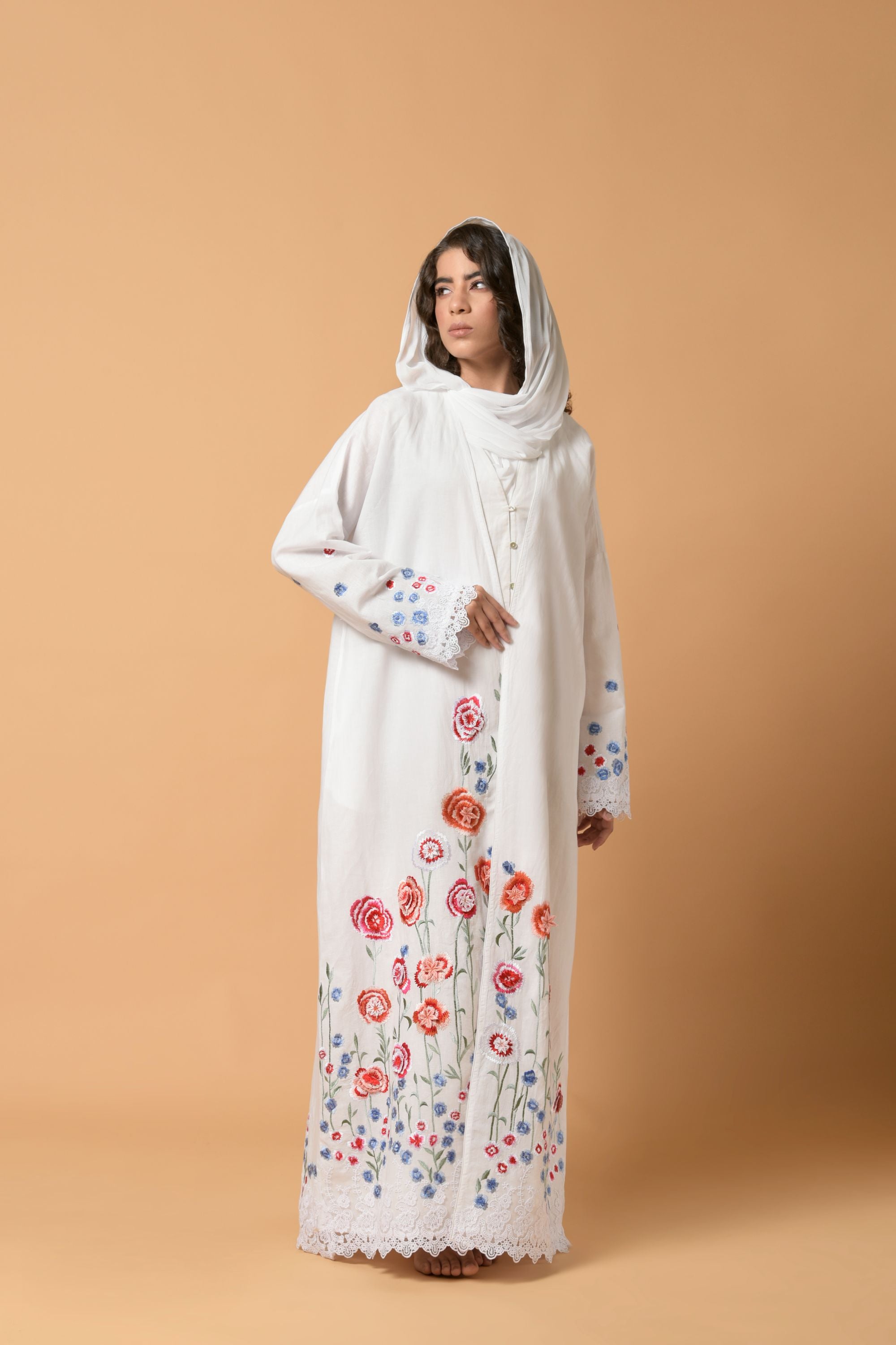 Ghusan Floral Fantasy Abaya