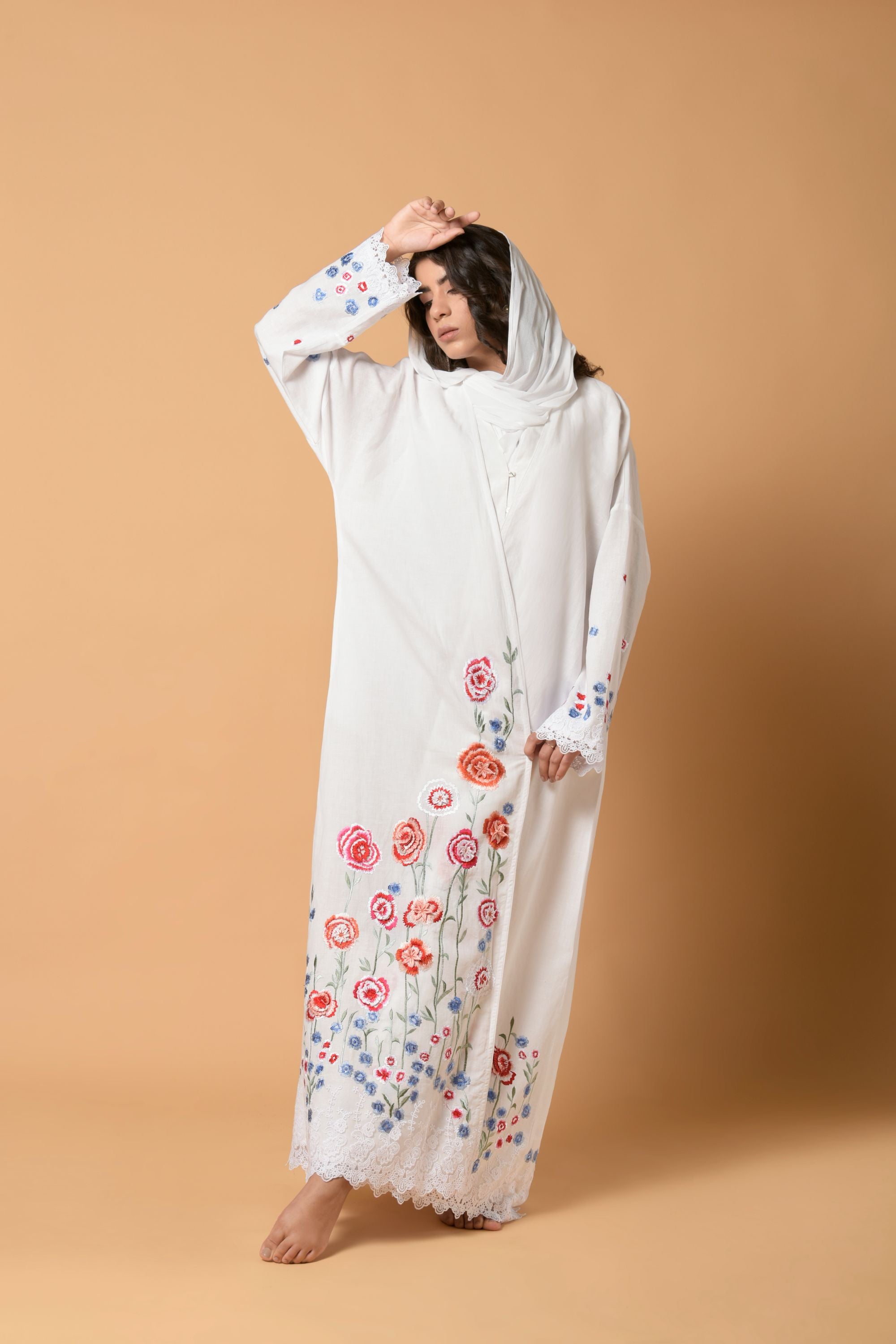 Ghusan Floral Fantasy Abaya