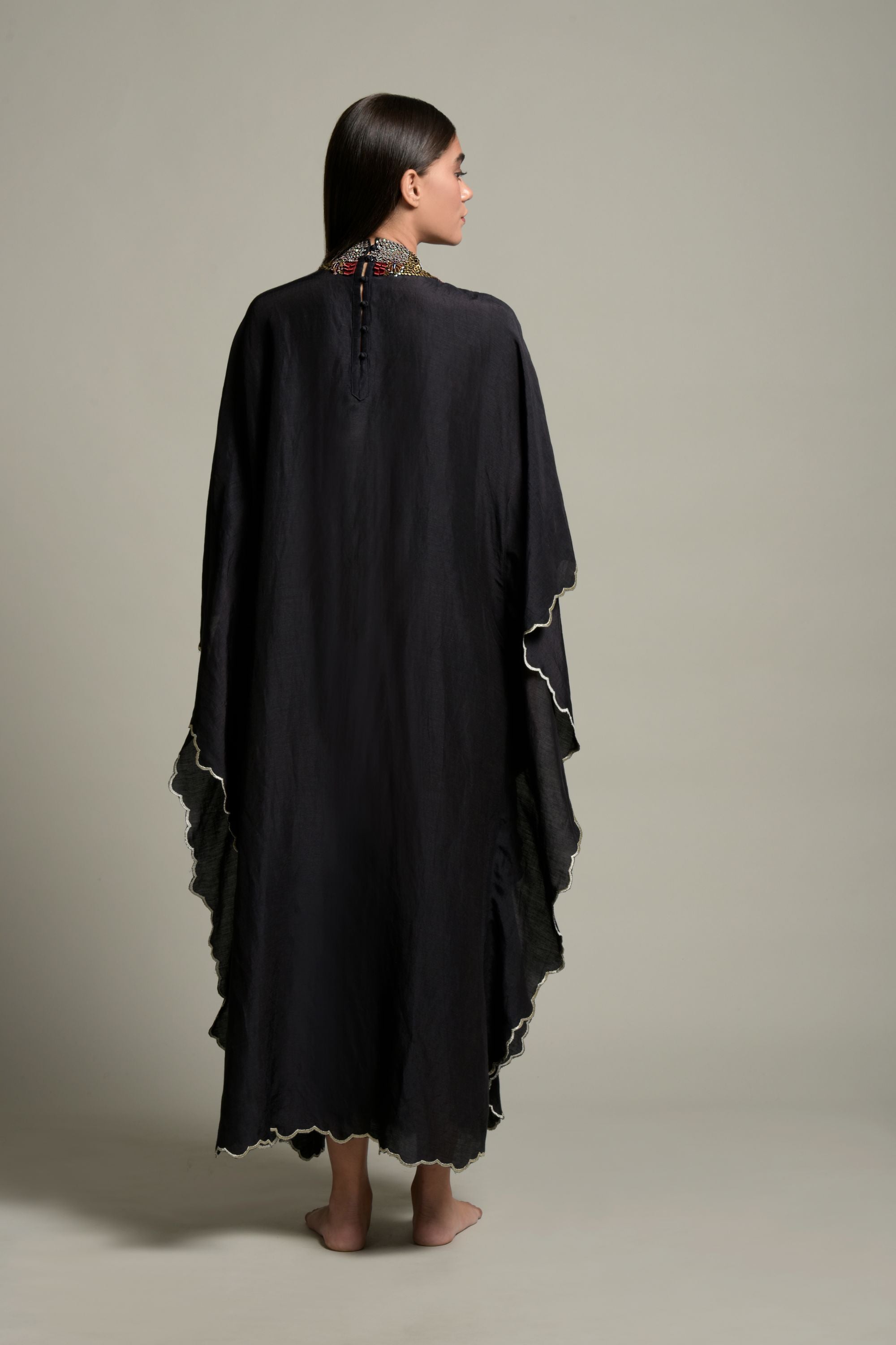 Mehram Embellished Jalabiya with Inner Cotton Cami