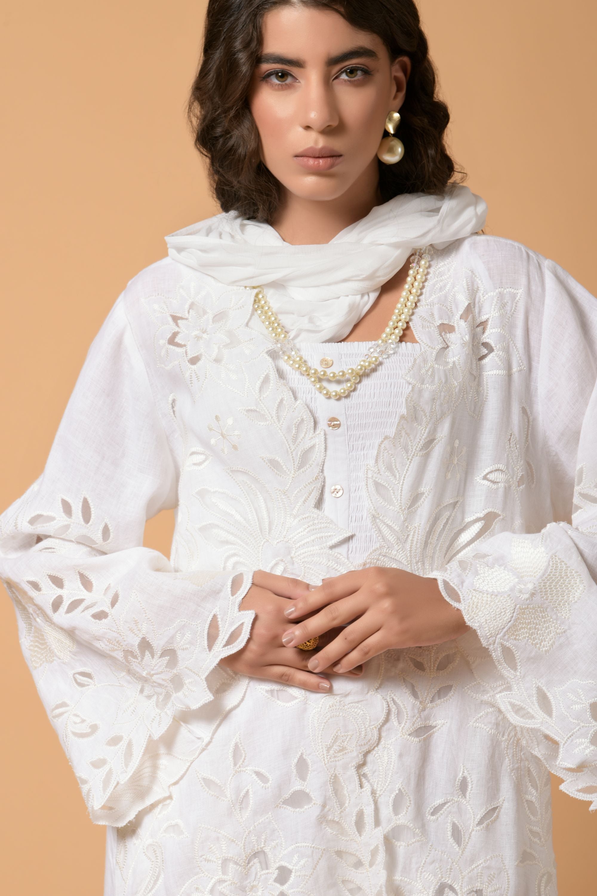 Shezhadi Petals Qata Abaya