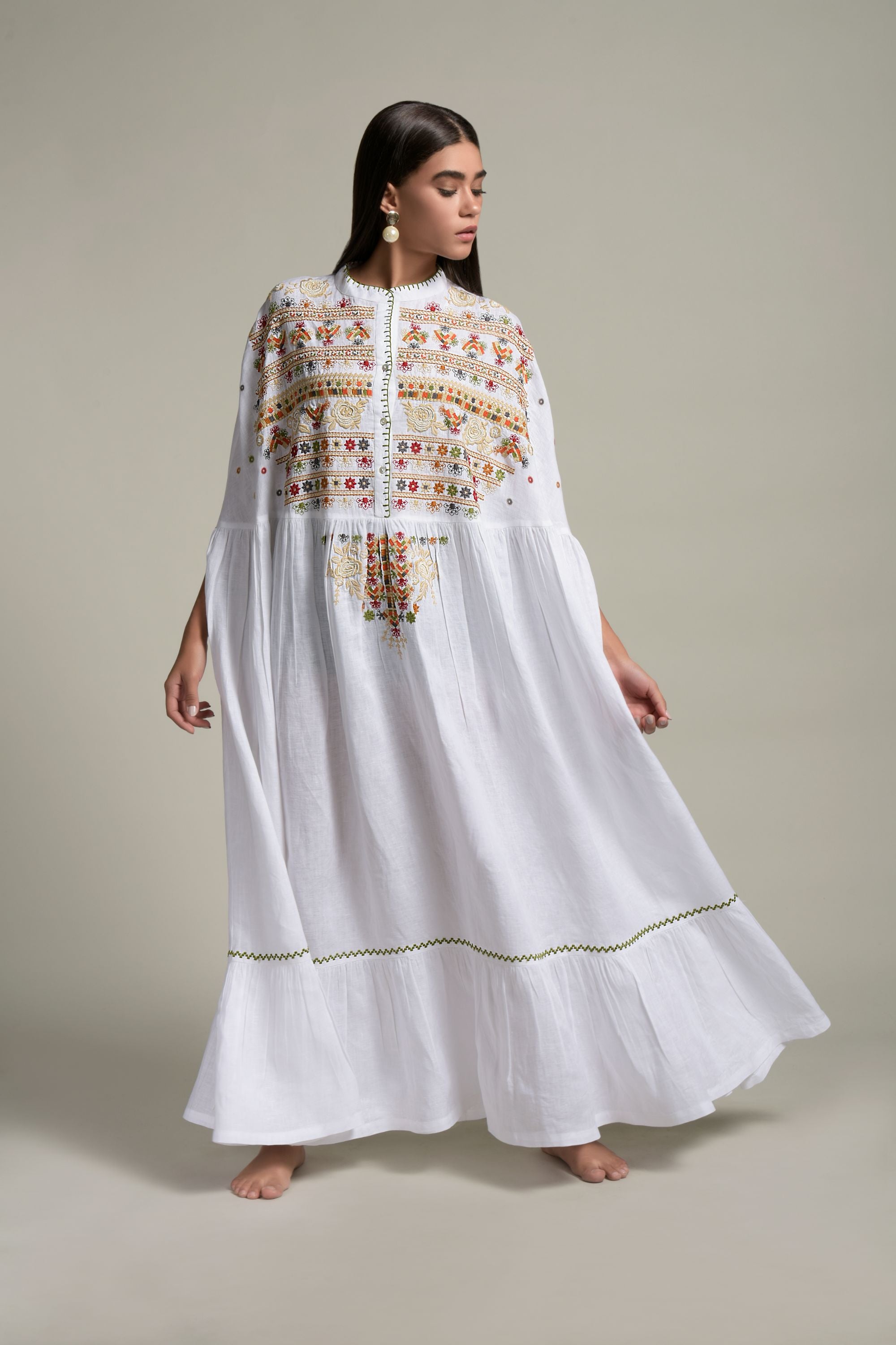 Liza Embellished & Embroidered Jalabiya Cape