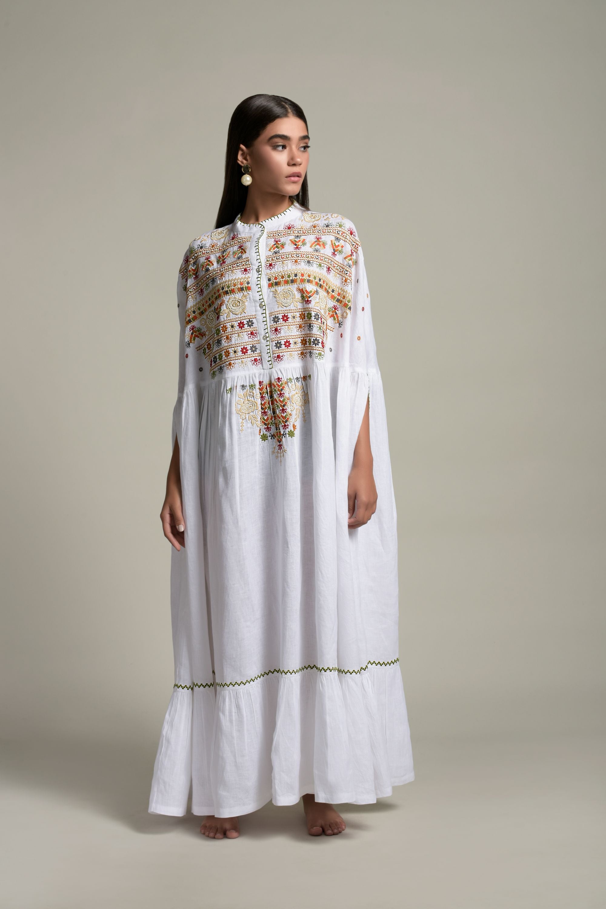 Liza Embellished & Embroidered Jalabiya Cape