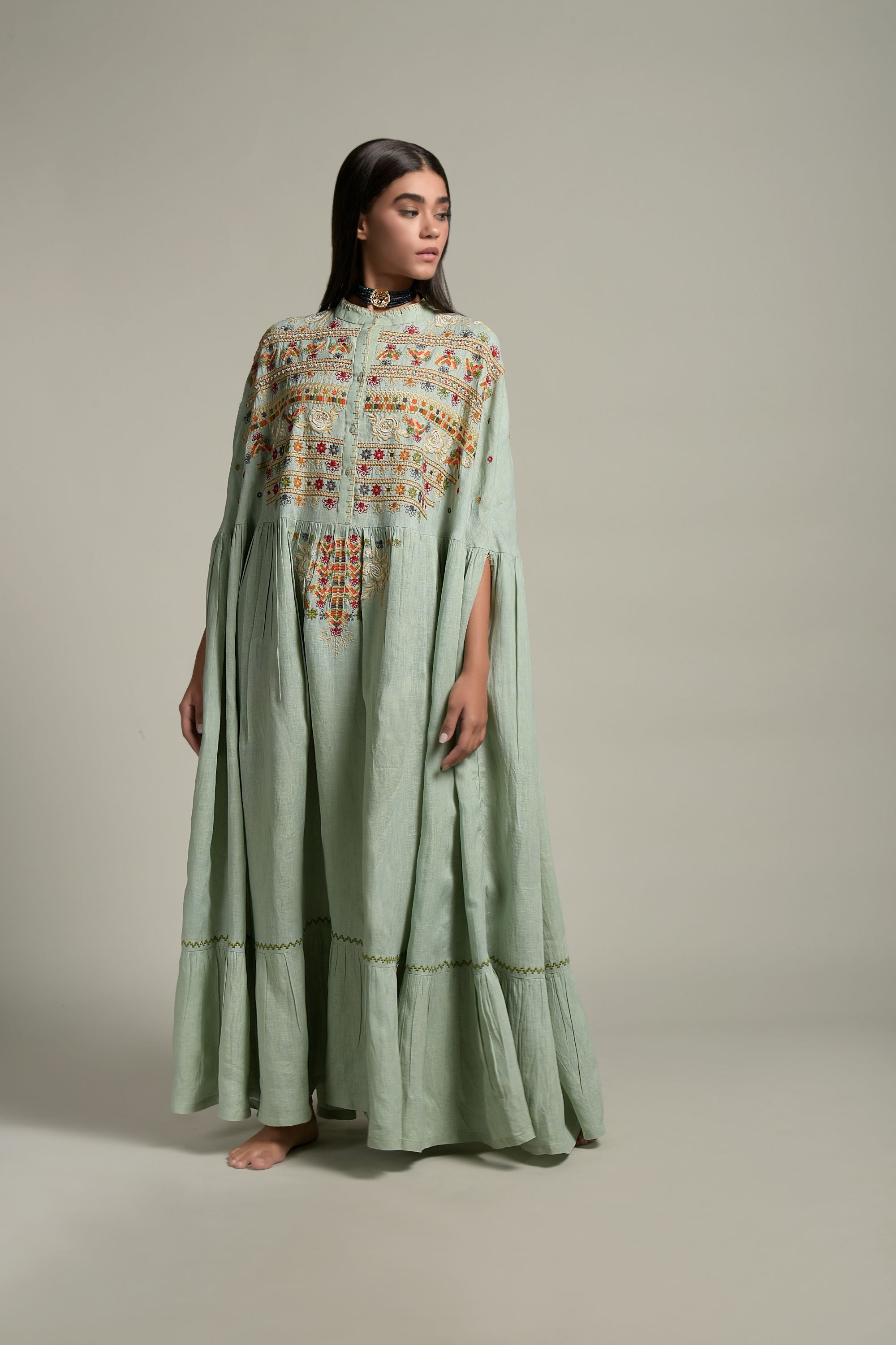 Rukhsar Embellished & Embroidered Jalabiya Cape