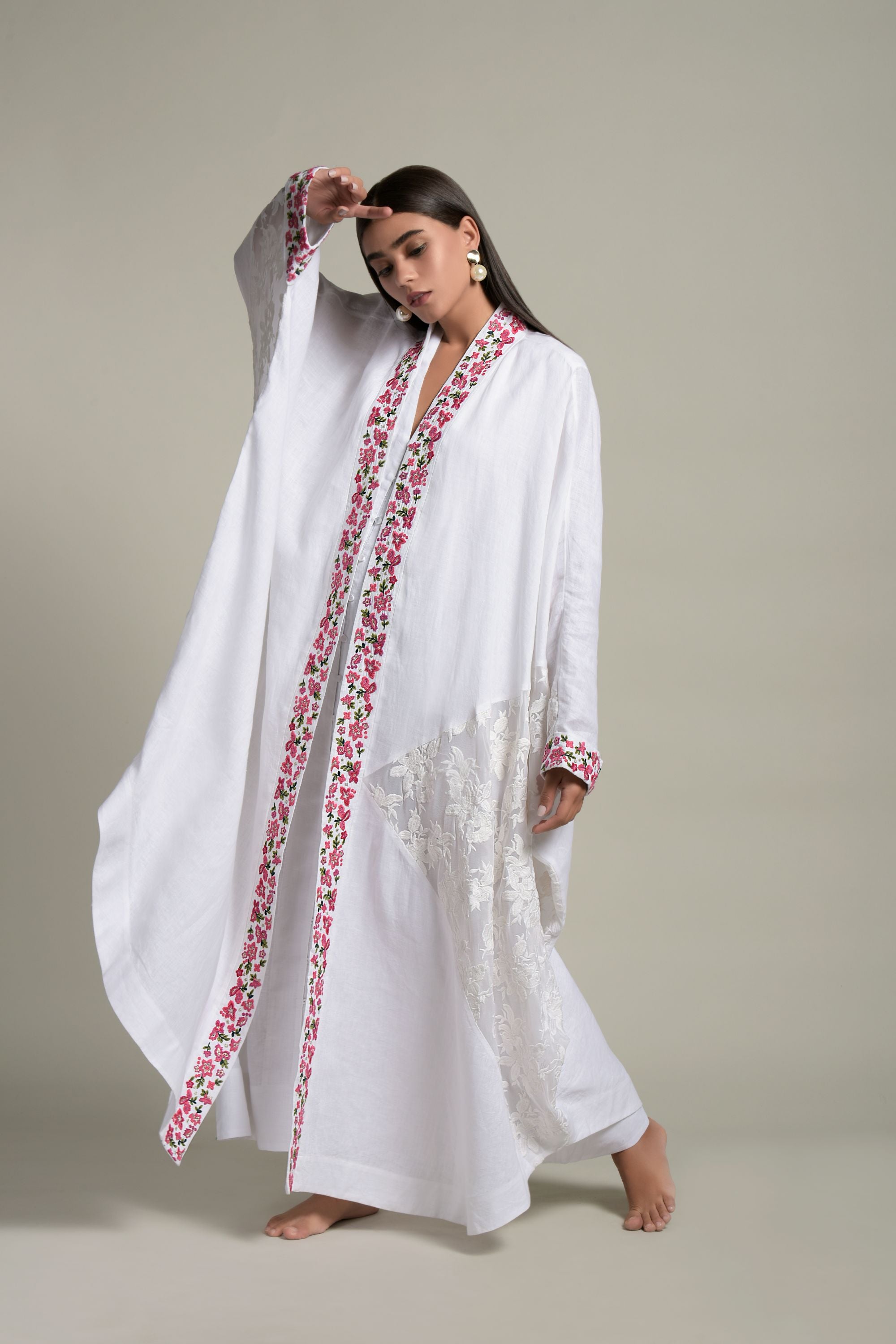 Rimsha Embroidered Abaya & Inner Cotton Cami