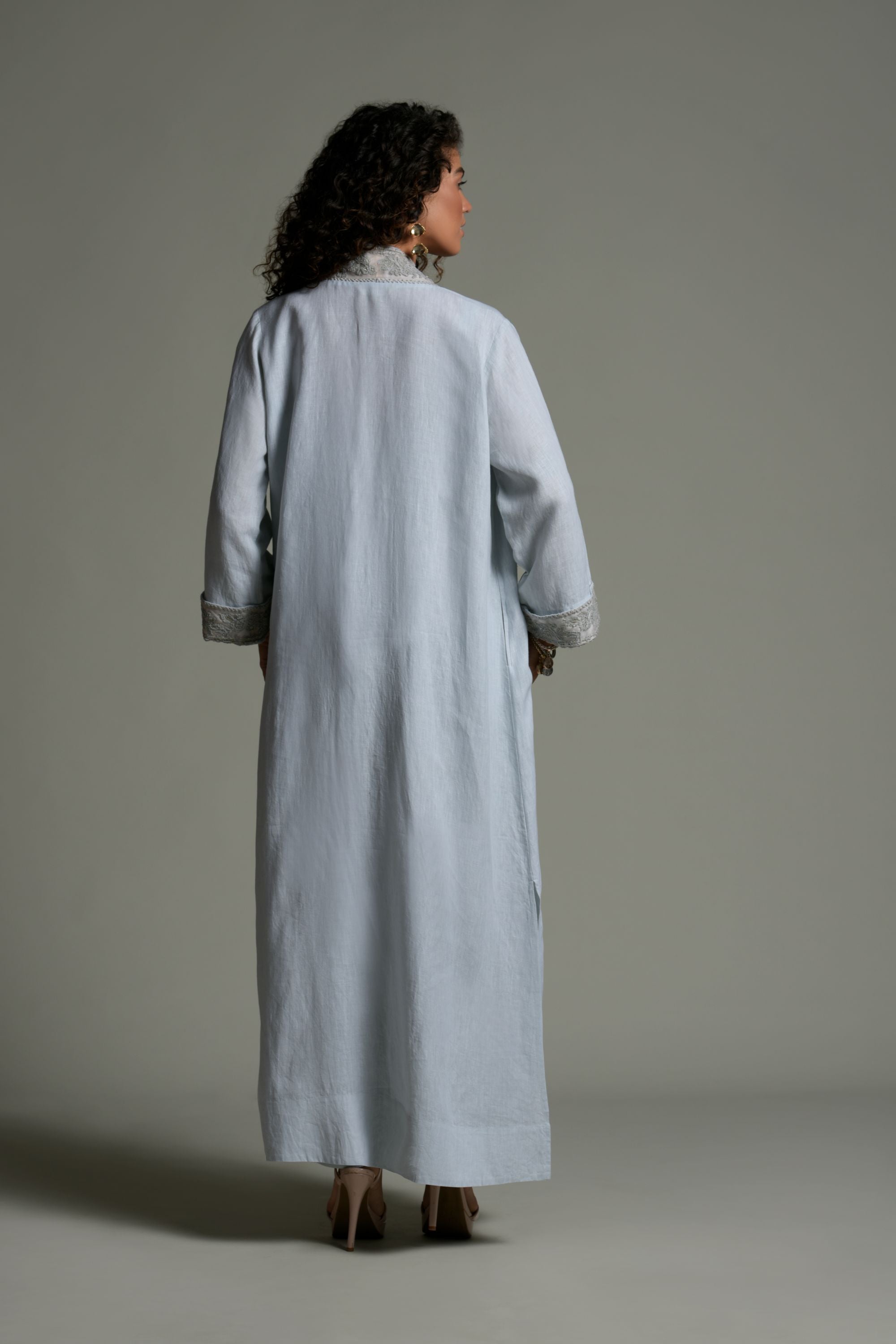 Hameeda Embroidered Abaya with Jumpsuit