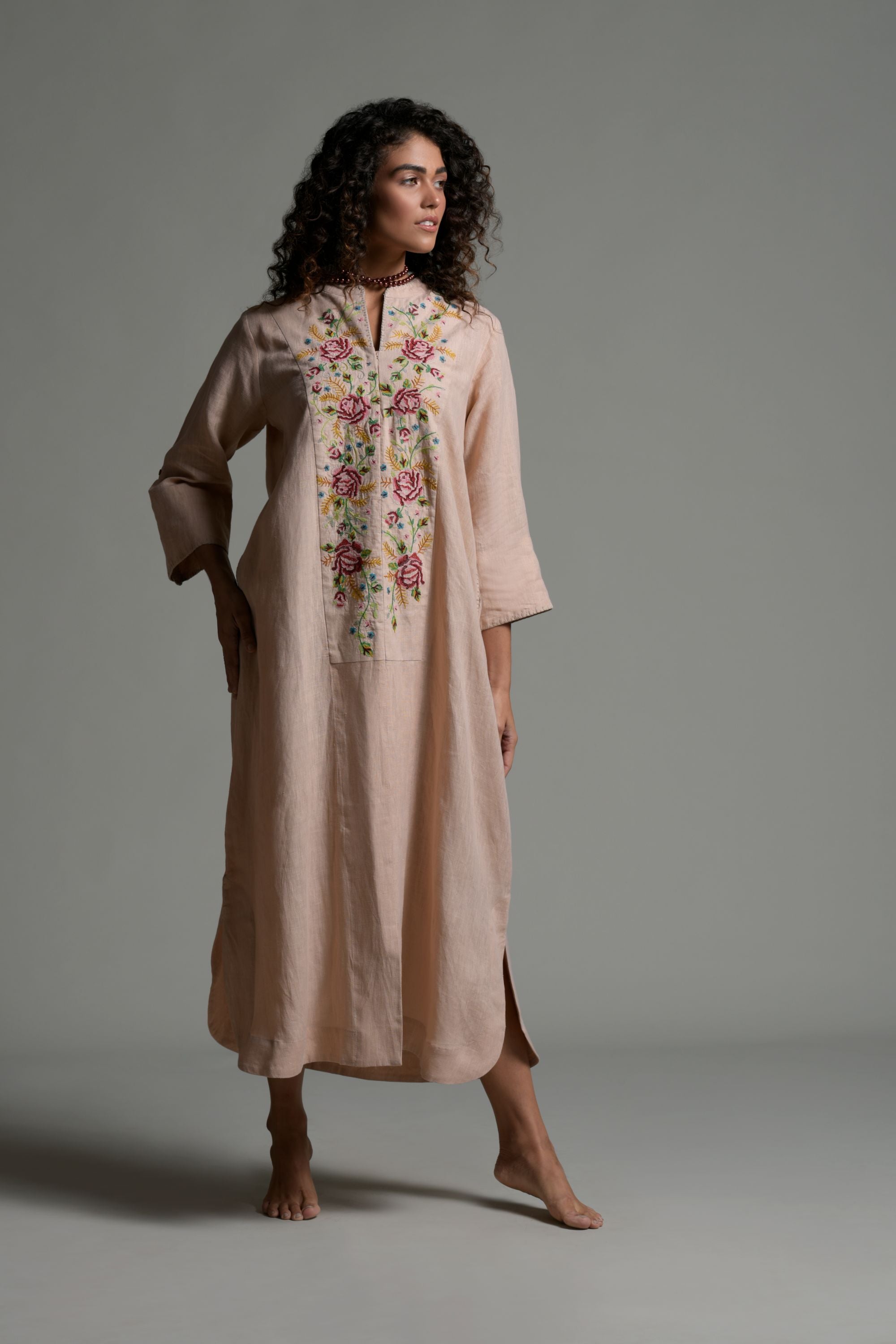 Nazira Embroidered Long Jalabiya