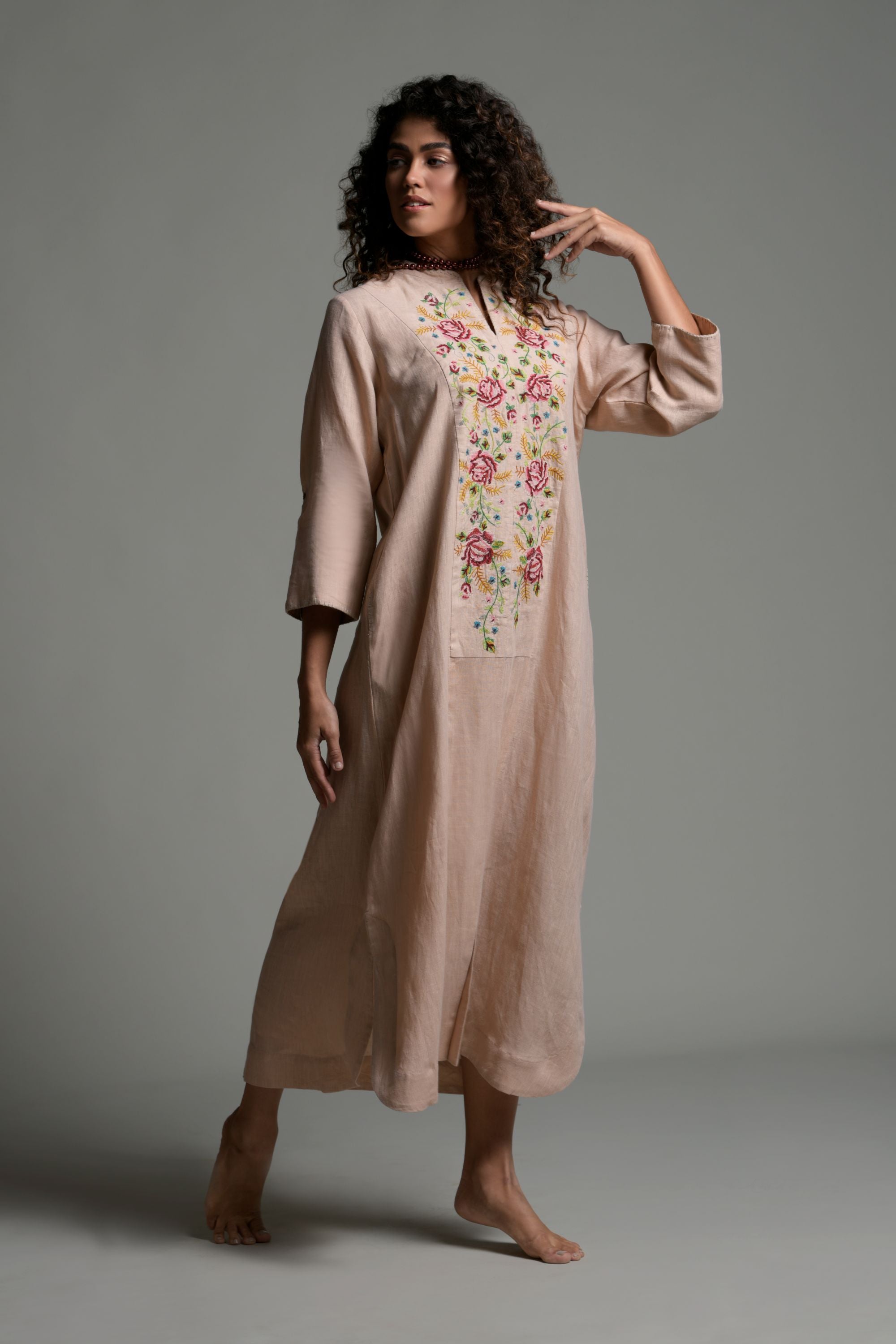 Nazira Embroidered Long Jalabiya