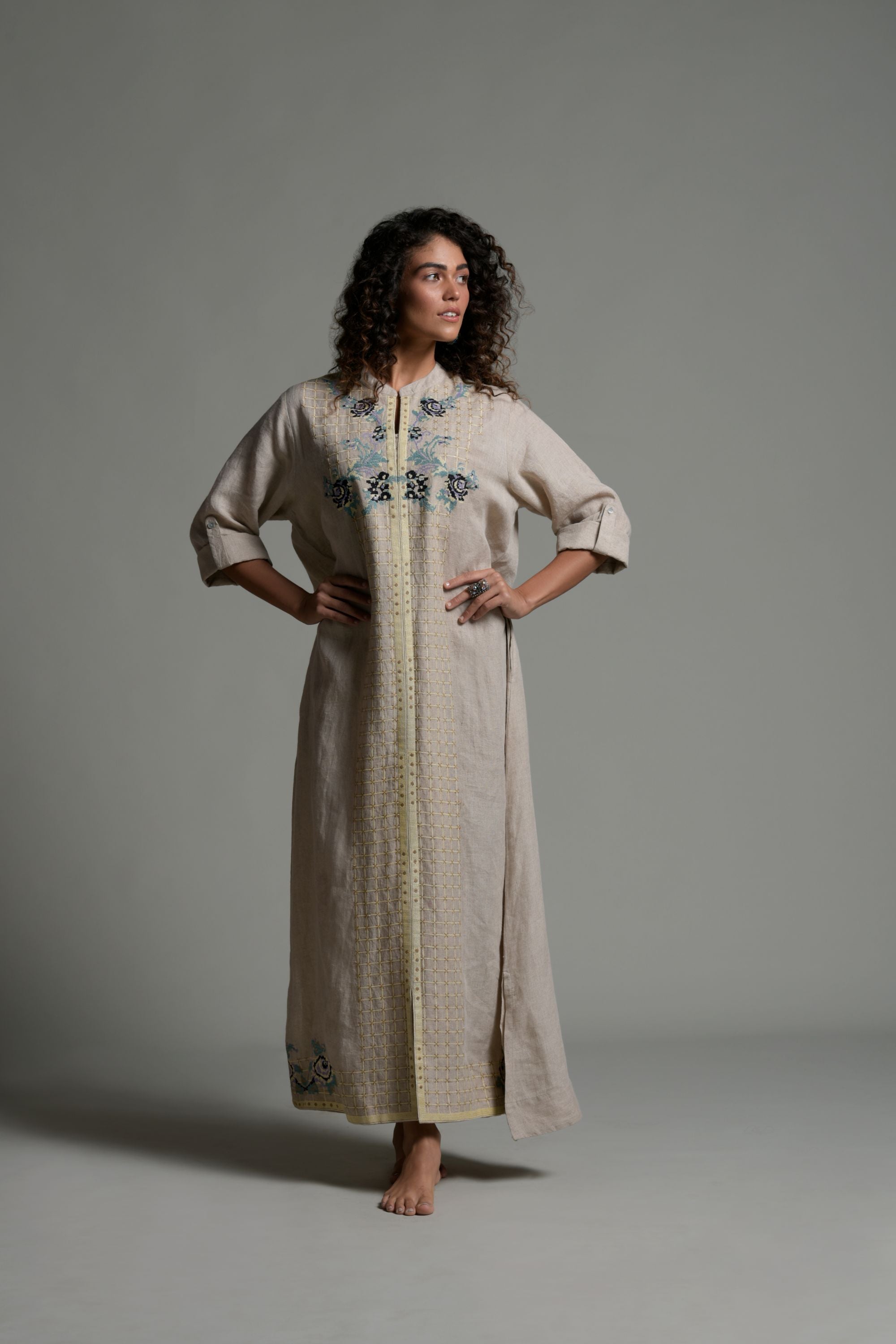 Shazana Embroidered Long Jalabiya