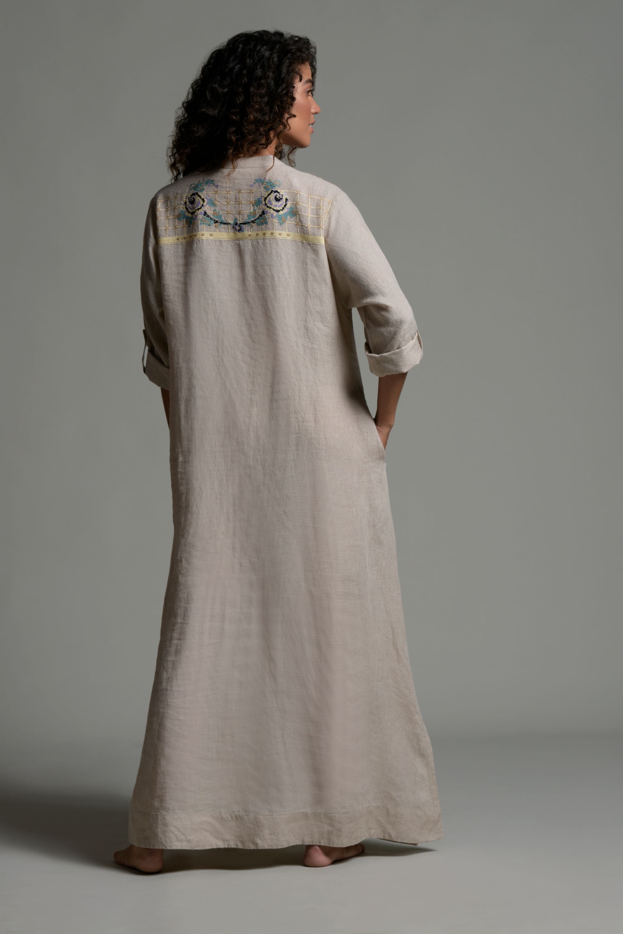 Shazana Embroidered Long Jalabiya