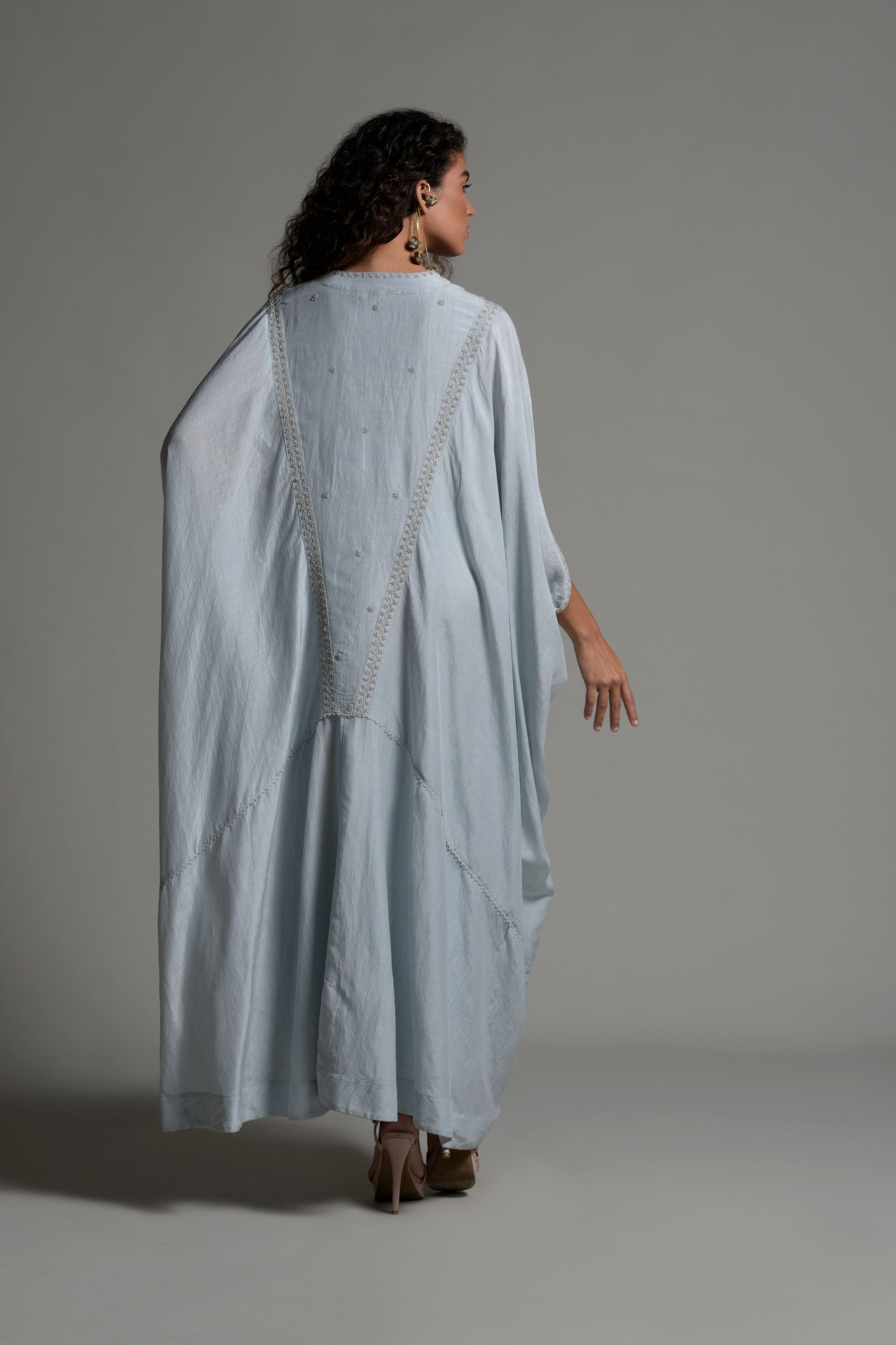 Rubiya Embroidered Jalabiya with Inner Cami