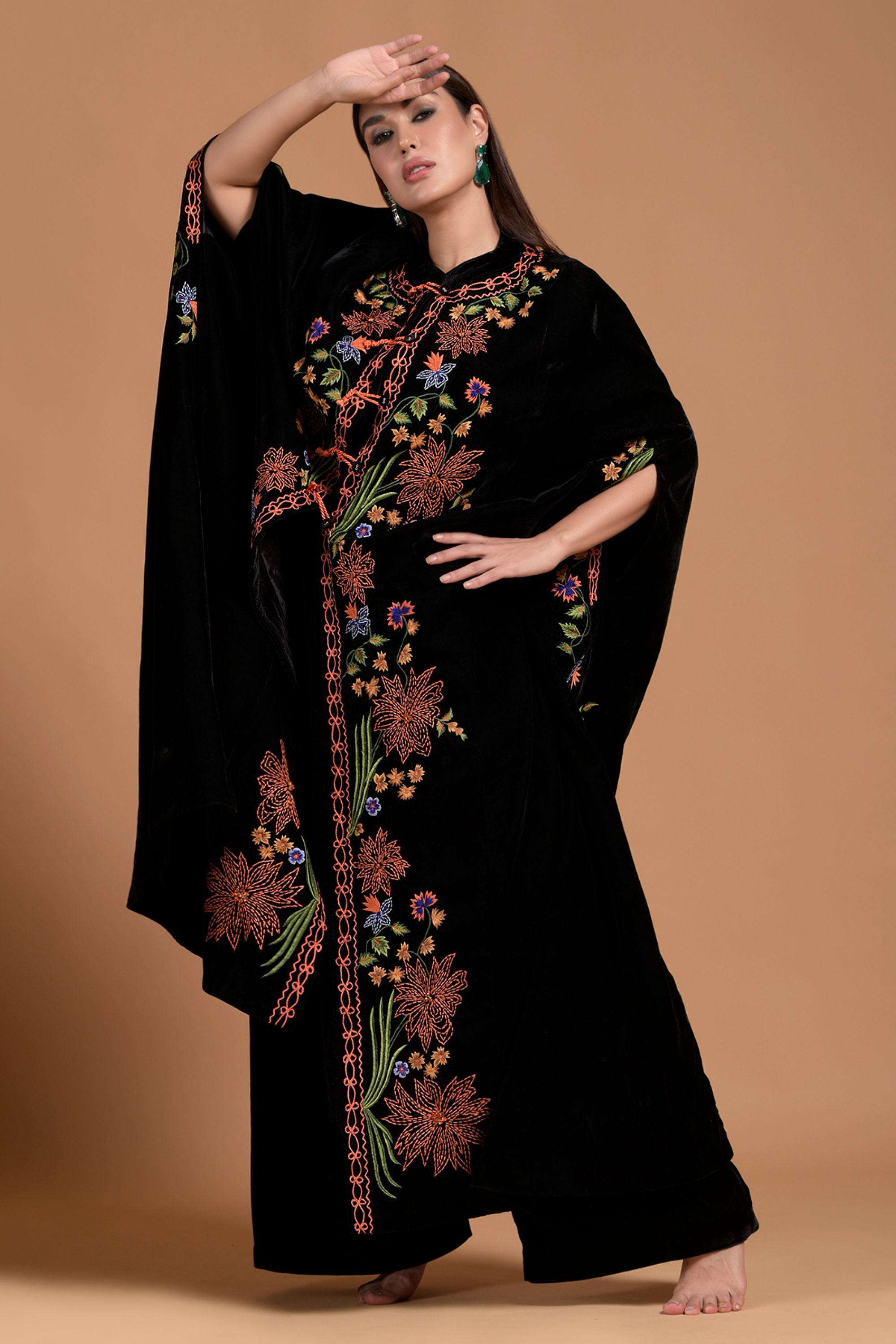 Afsana Embroidered Cape