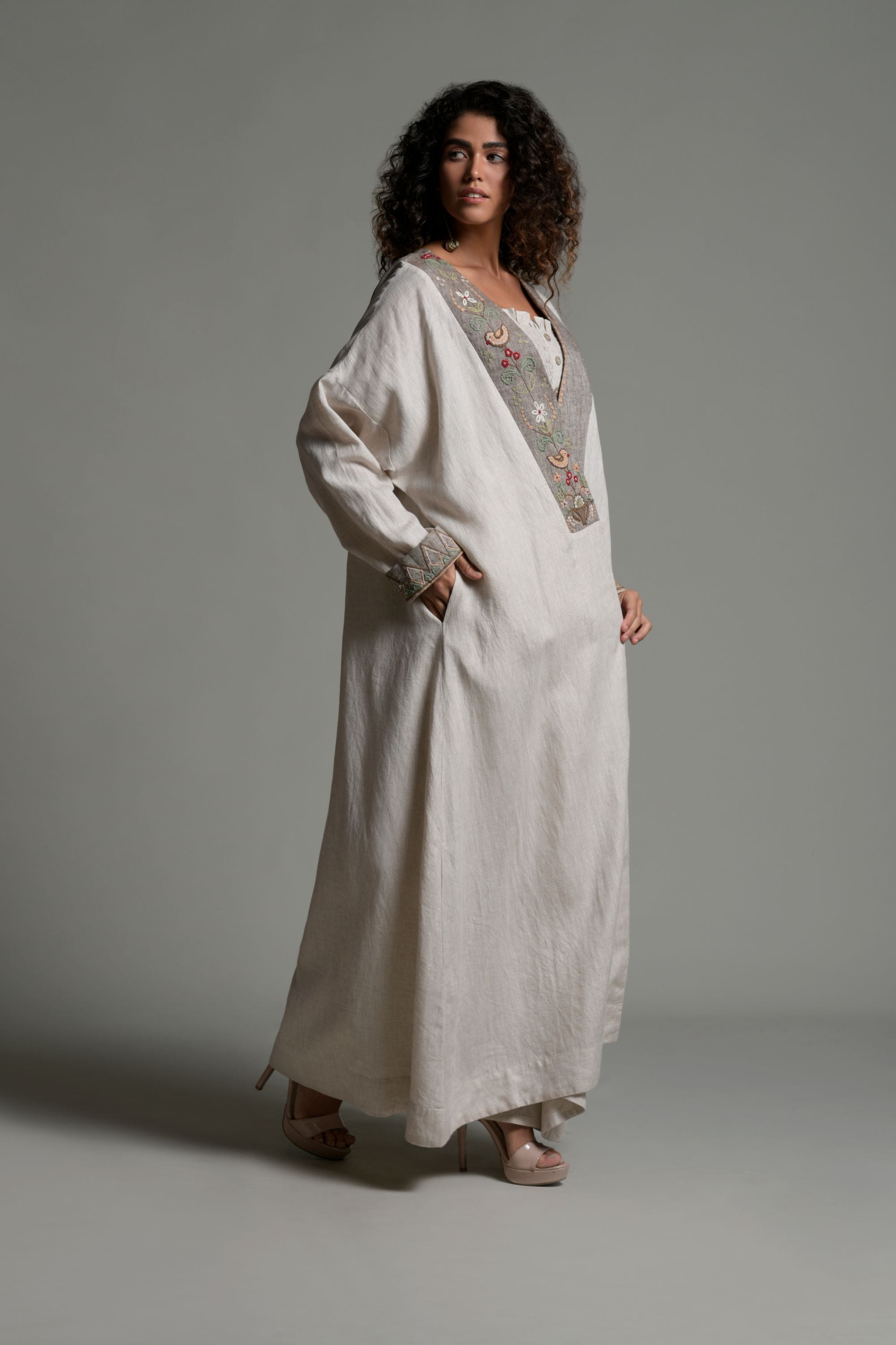 Firoza Embroidered Abaya