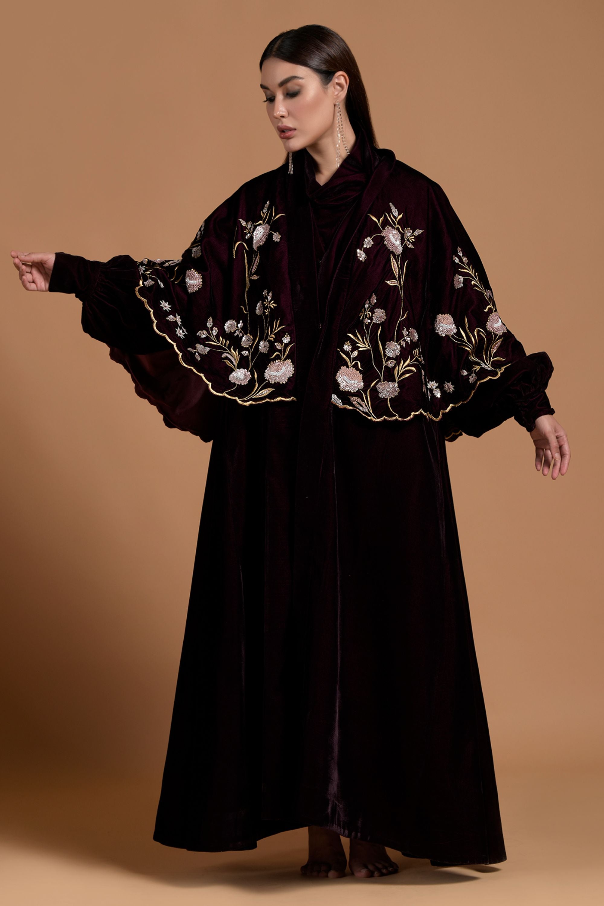 Amina Embellished & Embroidered Abaya