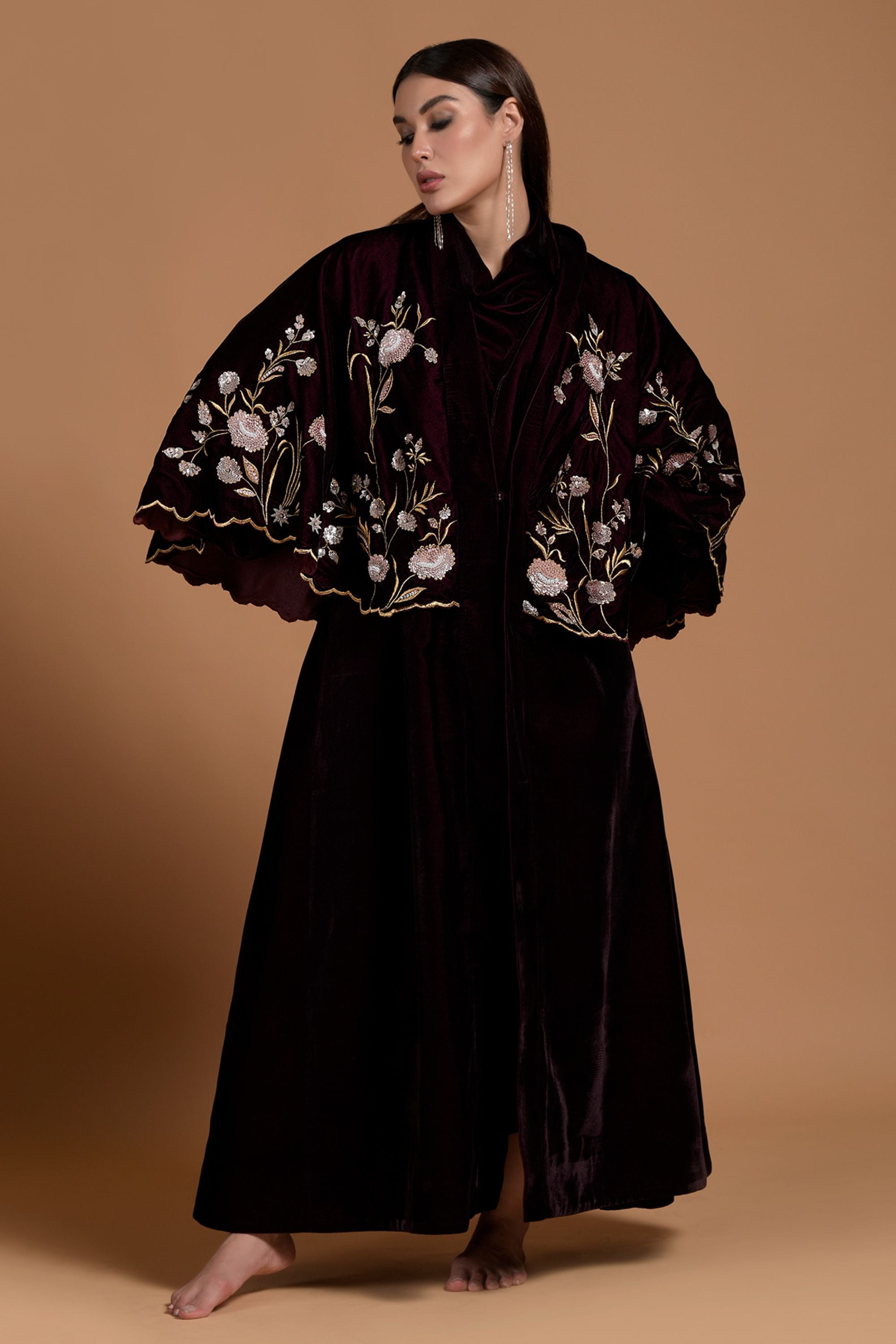 Amina Embellished & Embroidered Abaya