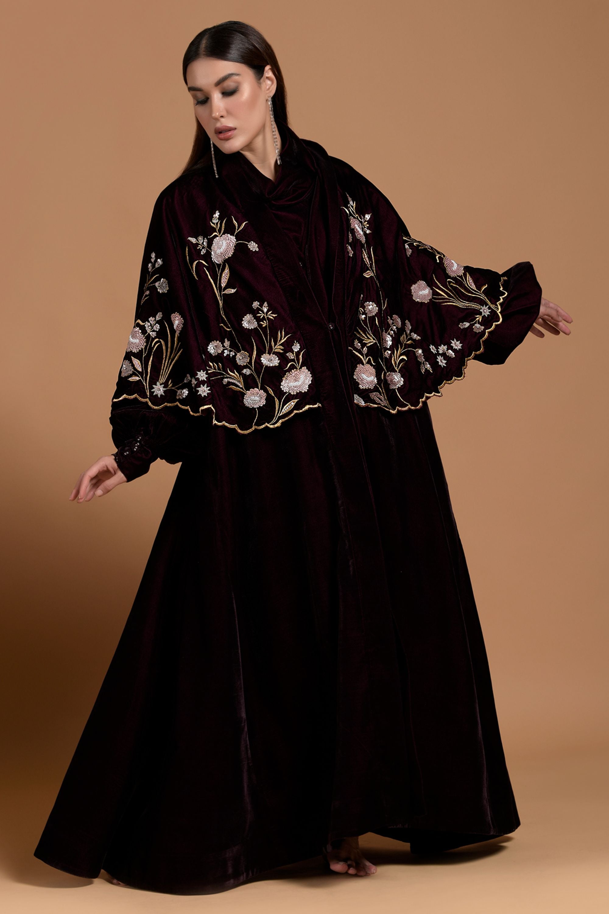 Amina Embellished & Embroidered Abaya