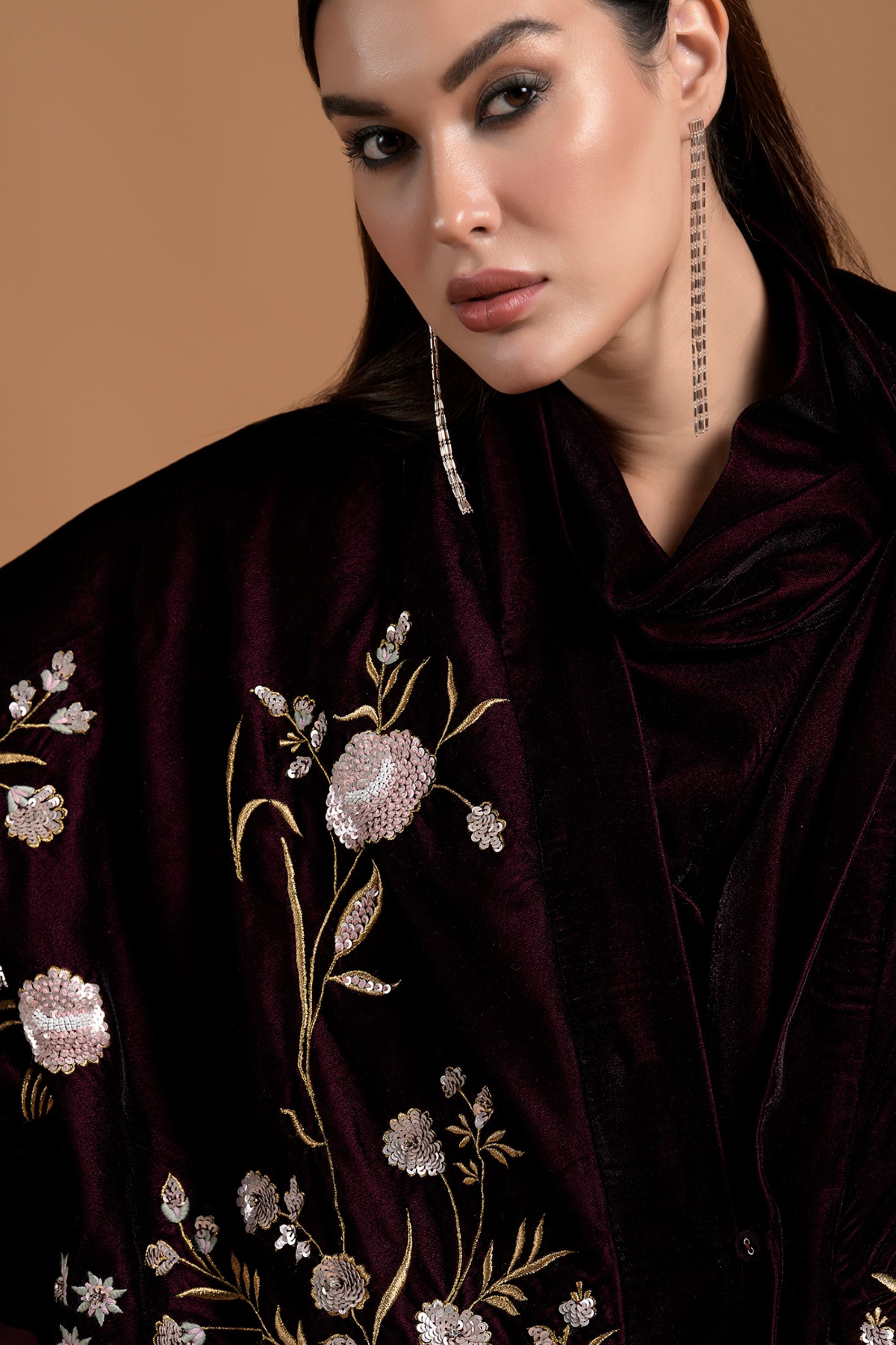 Amina Embellished & Embroidered Abaya