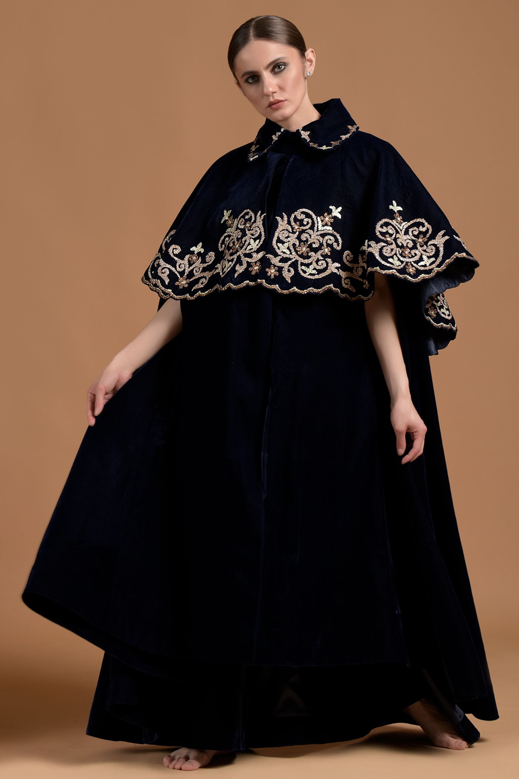 Akila Embroidered Cape