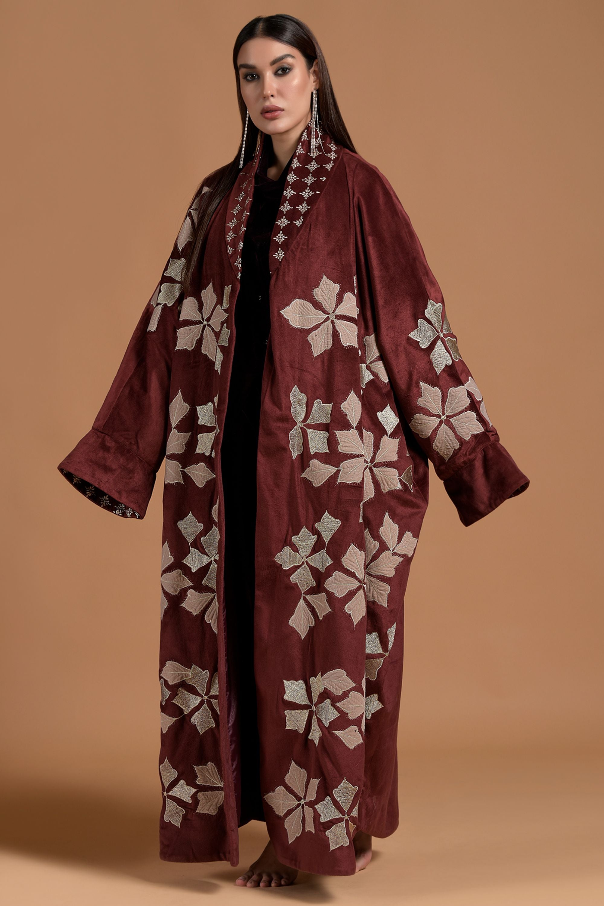 Nadiad Abaya With Patch Work